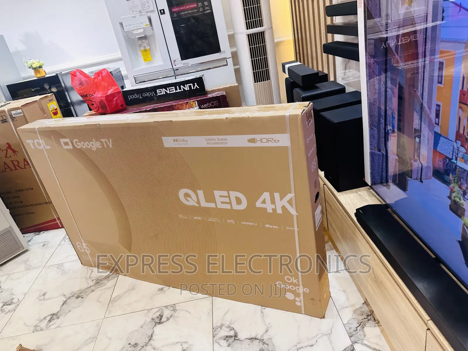65C645 UHD Smart Glossy QLED Black Slim Sleek TCL Tv 