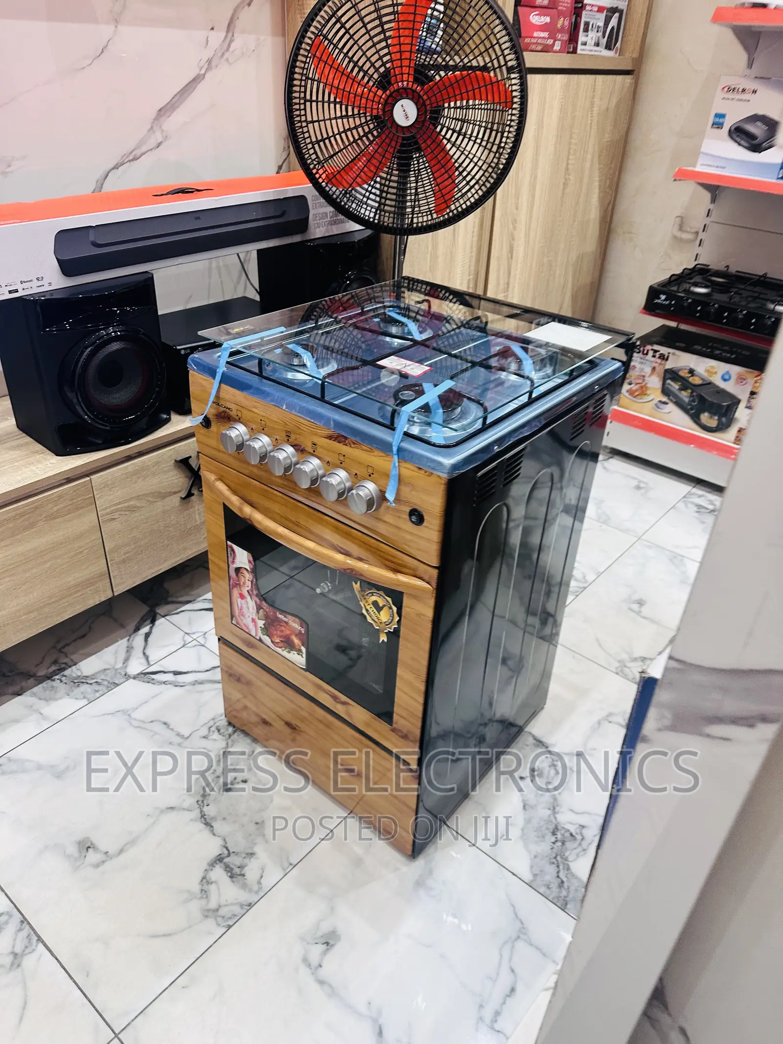 Wooden Like  Has Cooker Oven Auto Ignition 4burger