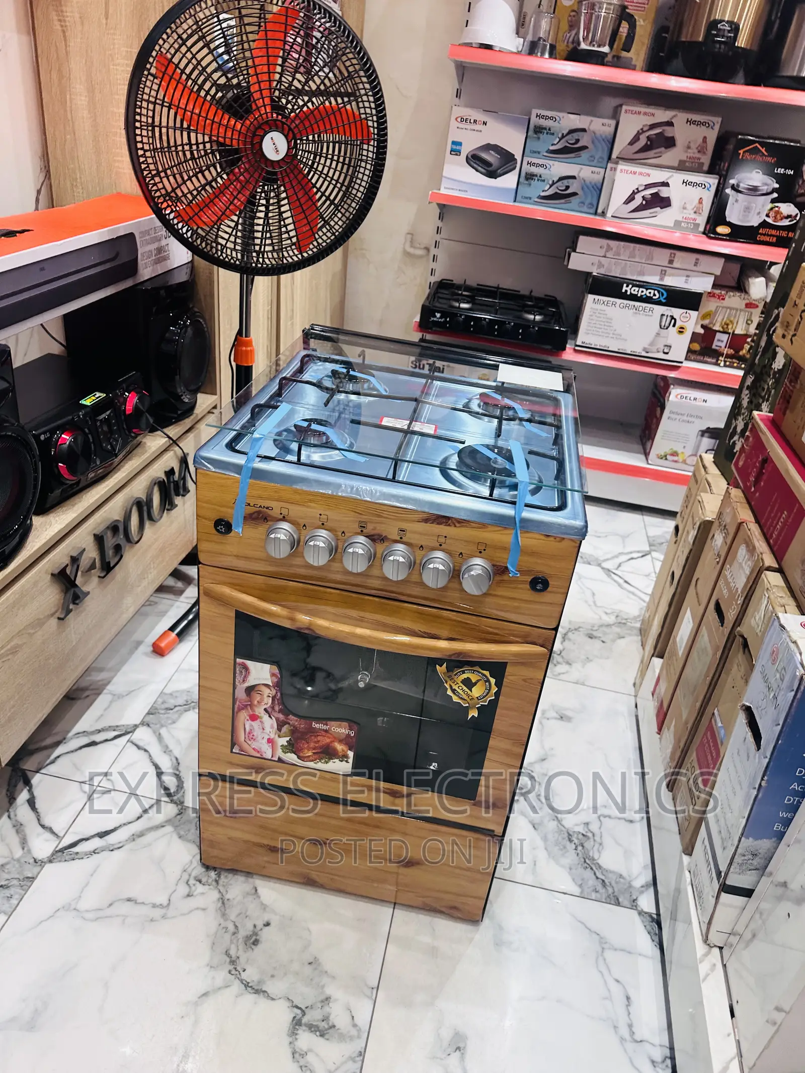 Stylish Gas Cooker Oven 4burner Wooden Lite 