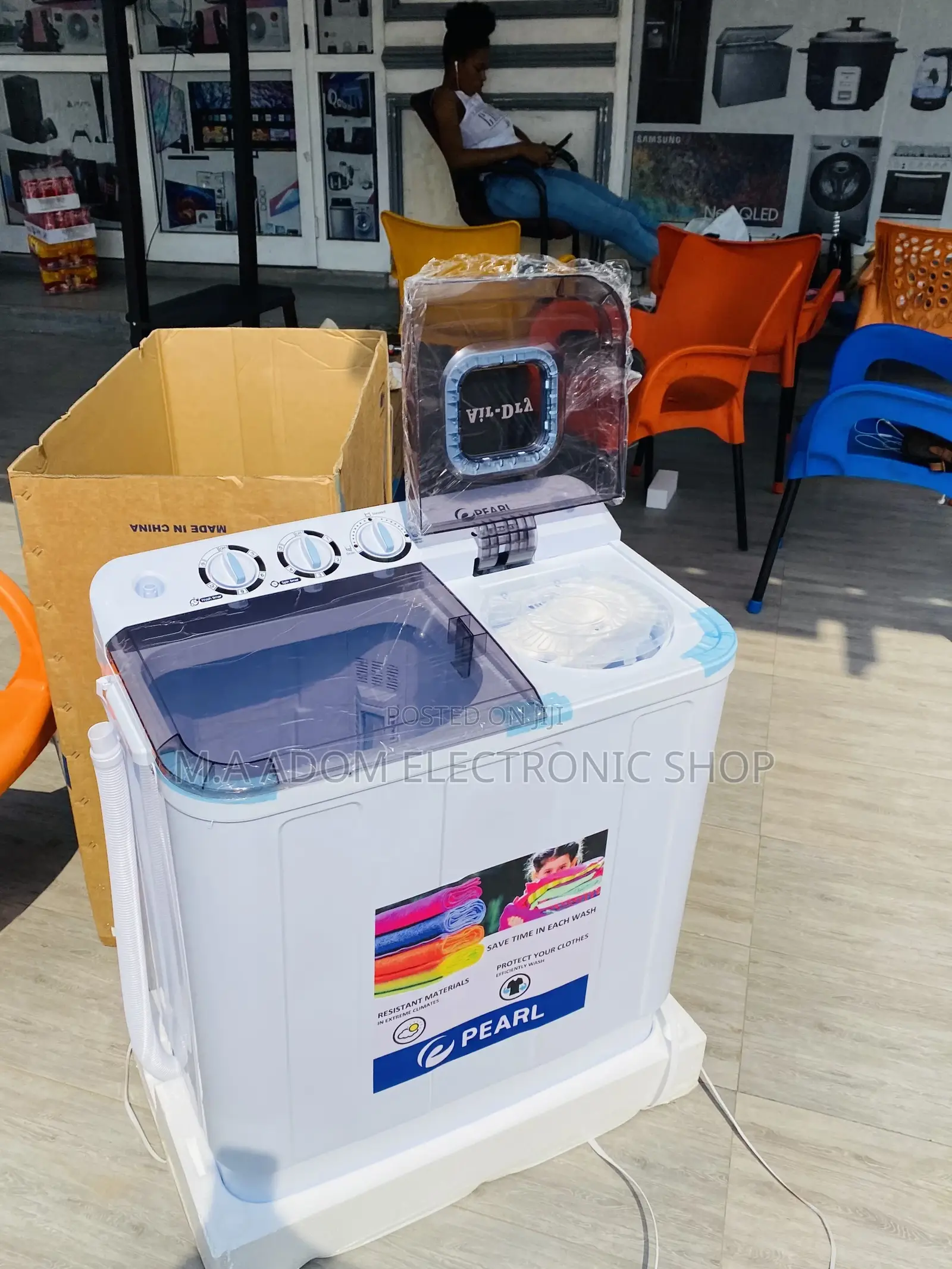 Energy Saving Pearl 12kg Twin Tap Washing Machine.