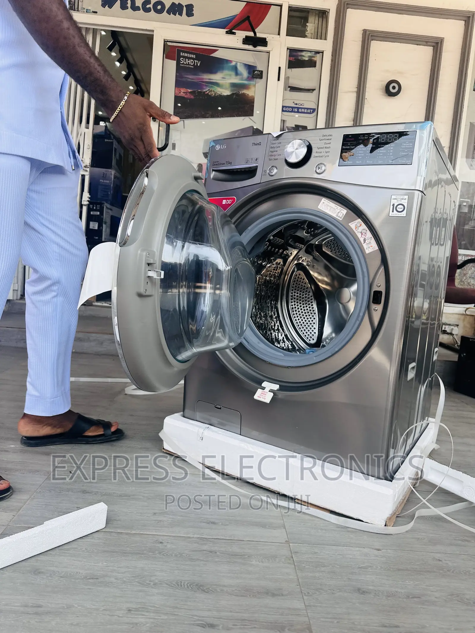 15kg Topload Washing Machine LG Grey 