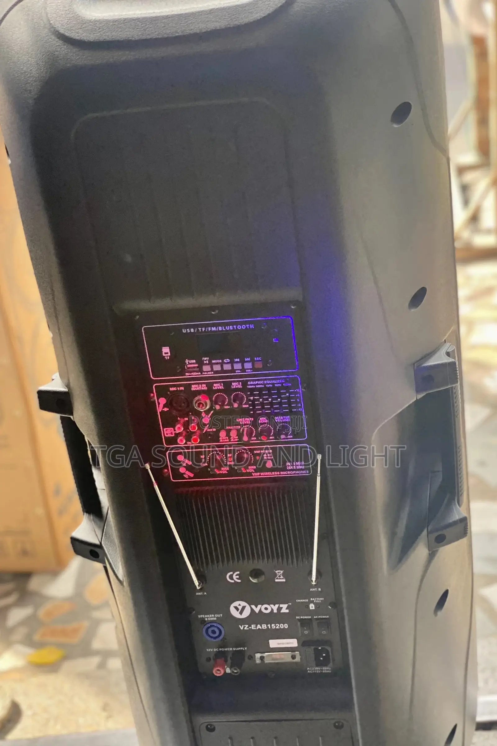 Voyz 2 X 15 Inch Active Rechargeable Speaker