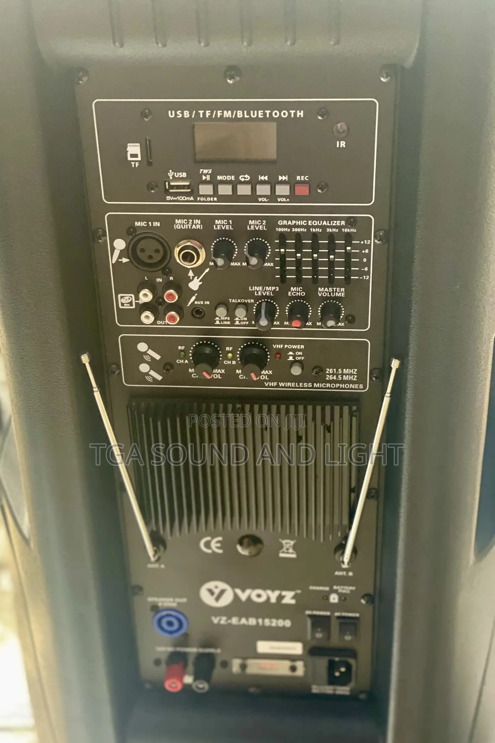 Voyz 2 X 15 Inch Active Rechargeable Speaker