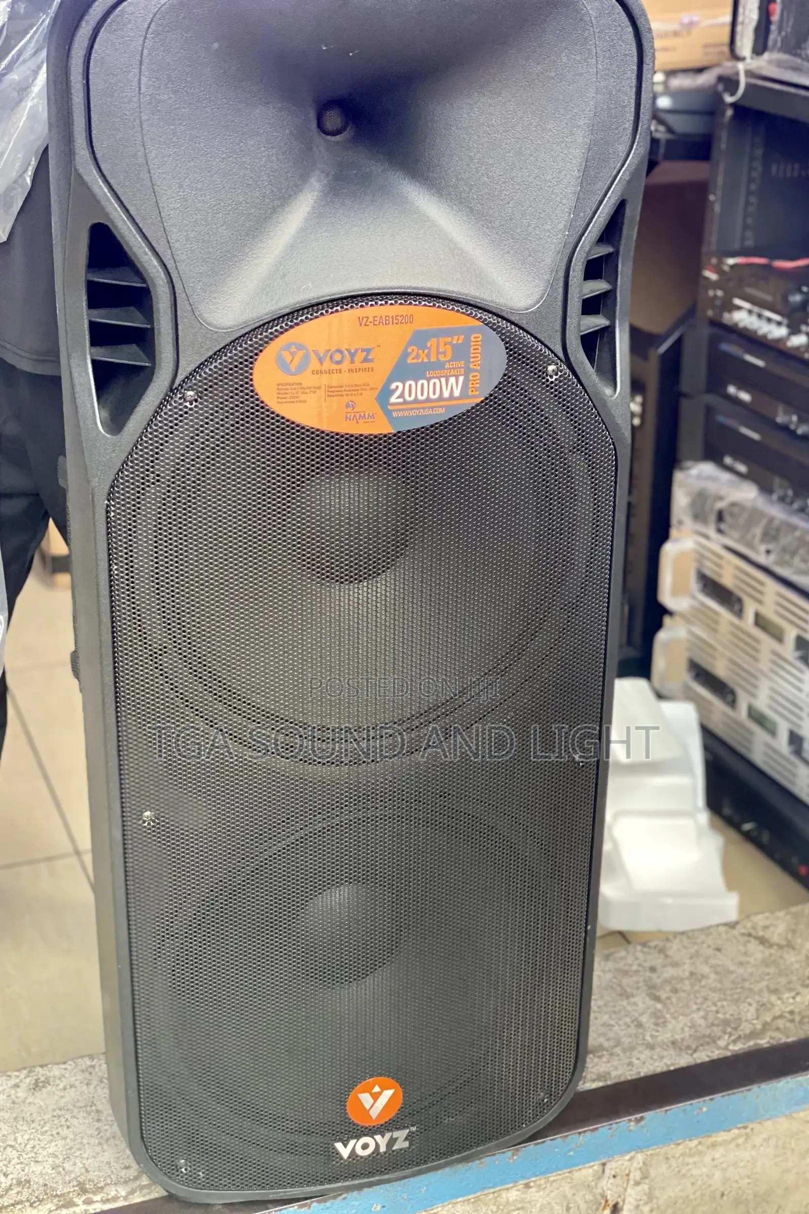 Voyz 2 X 15 Inch Active Rechargeable Speaker