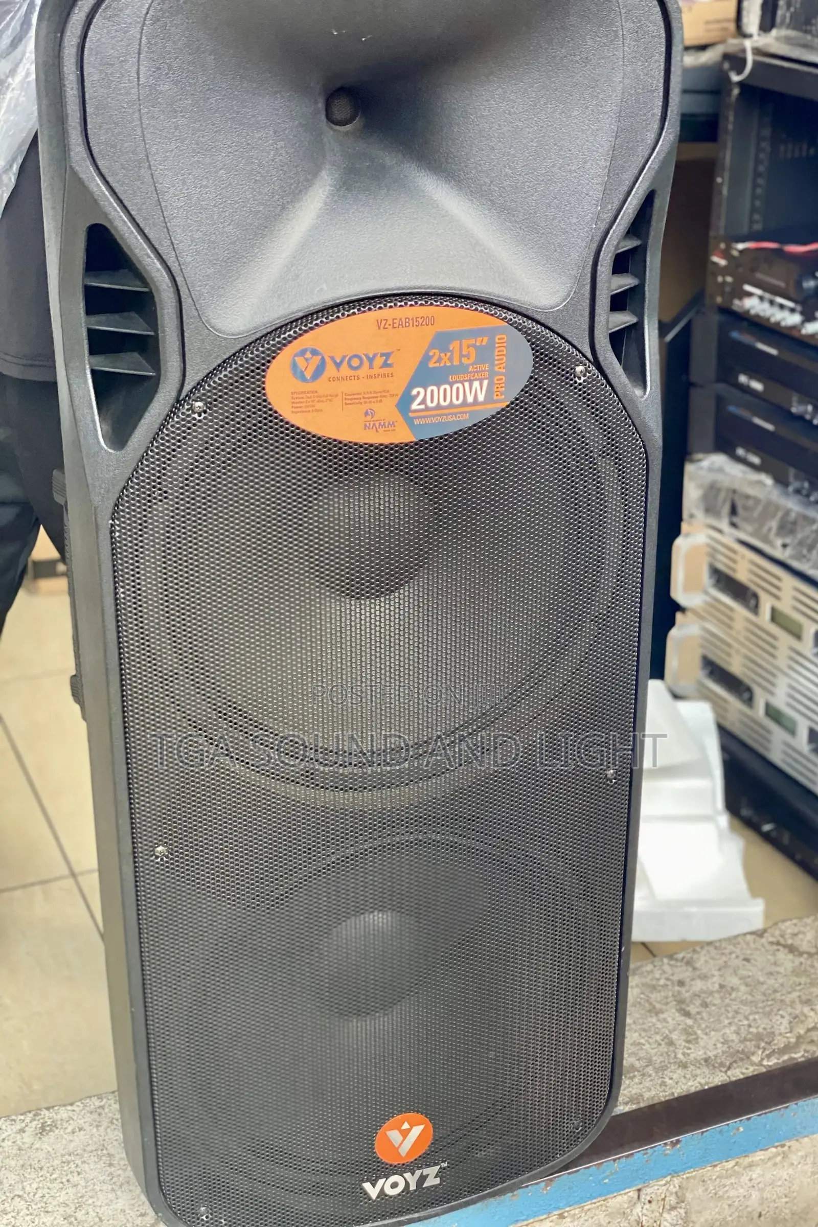 Voyz 2 X 15 Inch Active Rechargeable Speaker