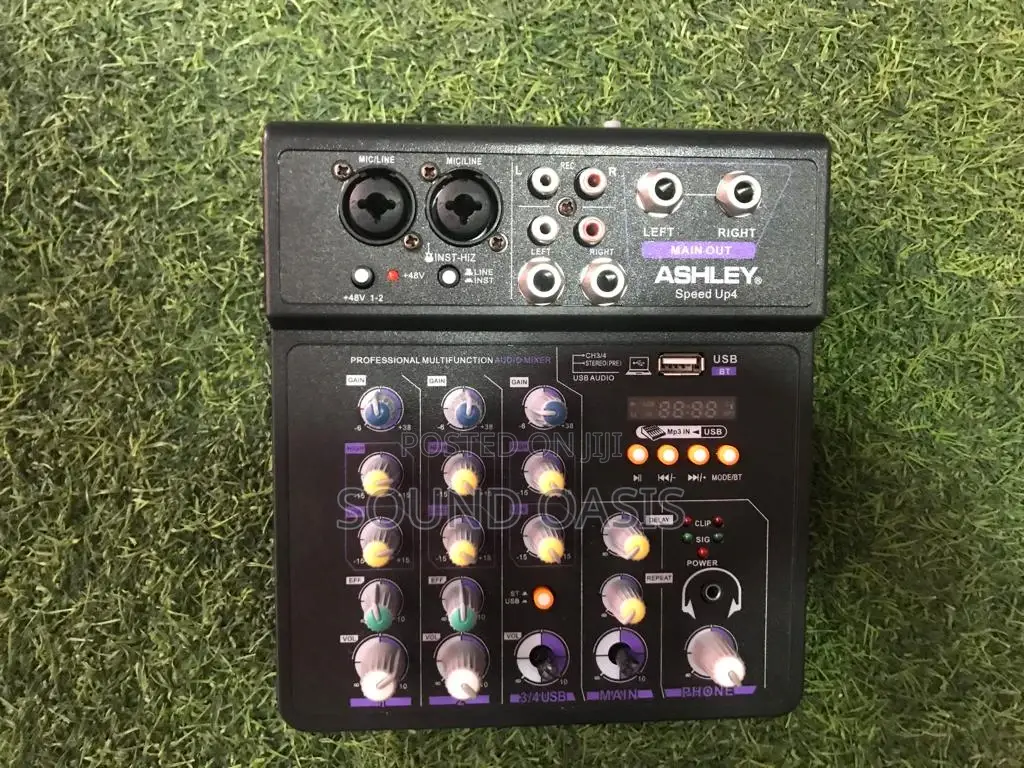 Ashley 4 Channel Professional Multi-Function Audio Mixer