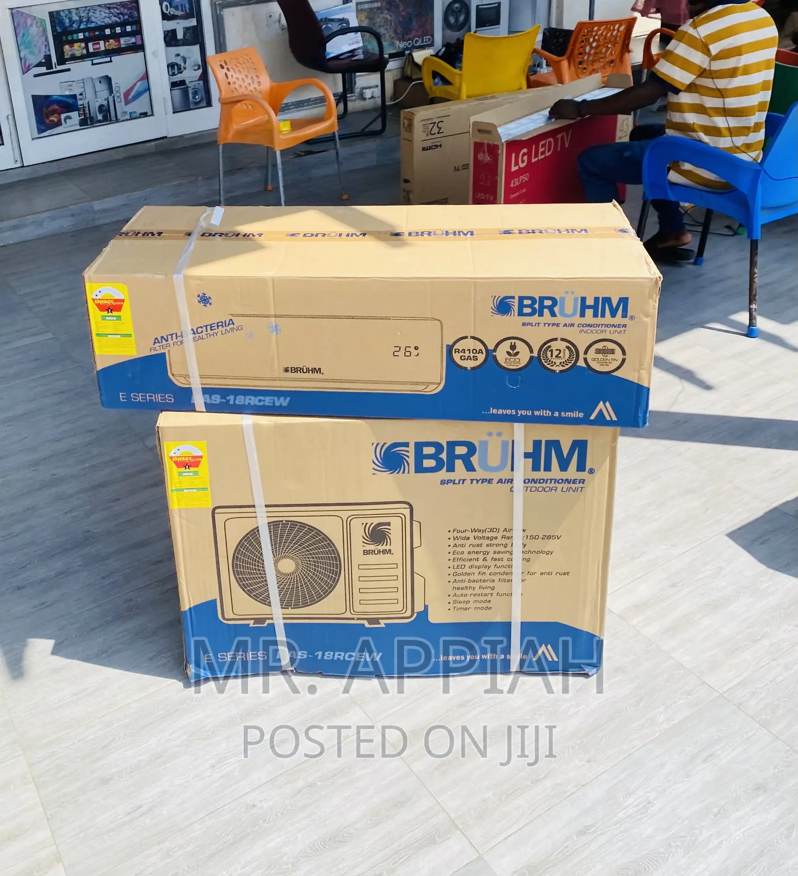 Energy and Cost Saving Bruhm 2.0hp Split, Air Conditioner