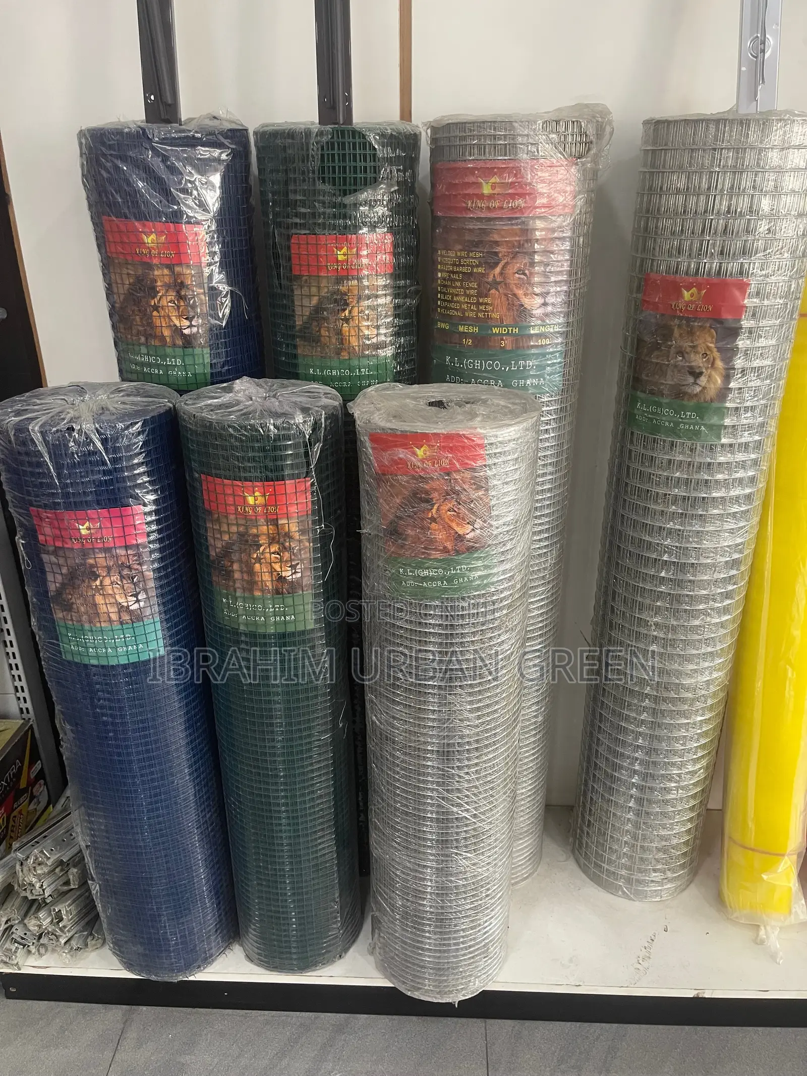 Chicken Wire Mesh Blue,Green and White Color