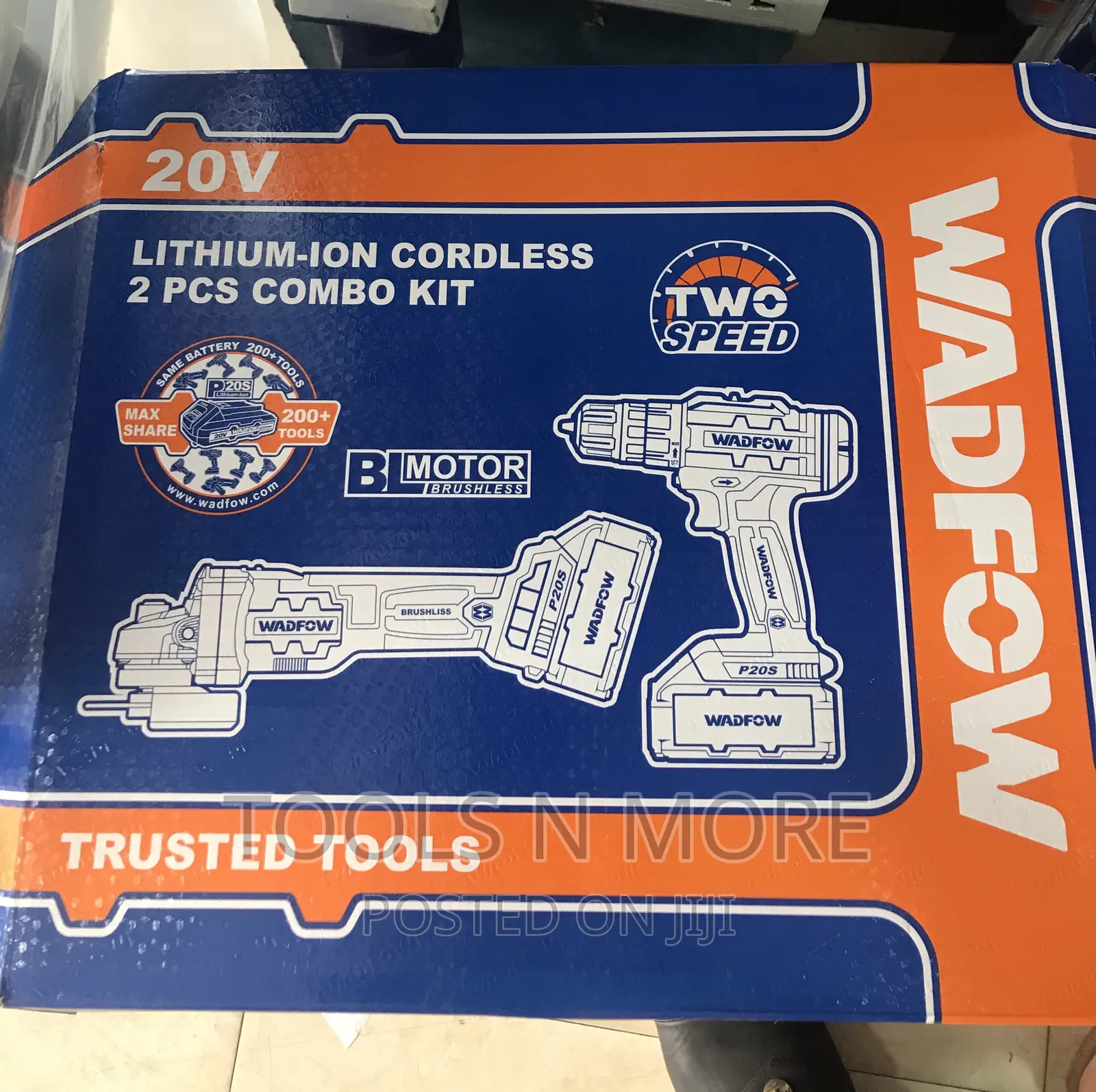 Wadfow 2pcs Cordless Combo Kit