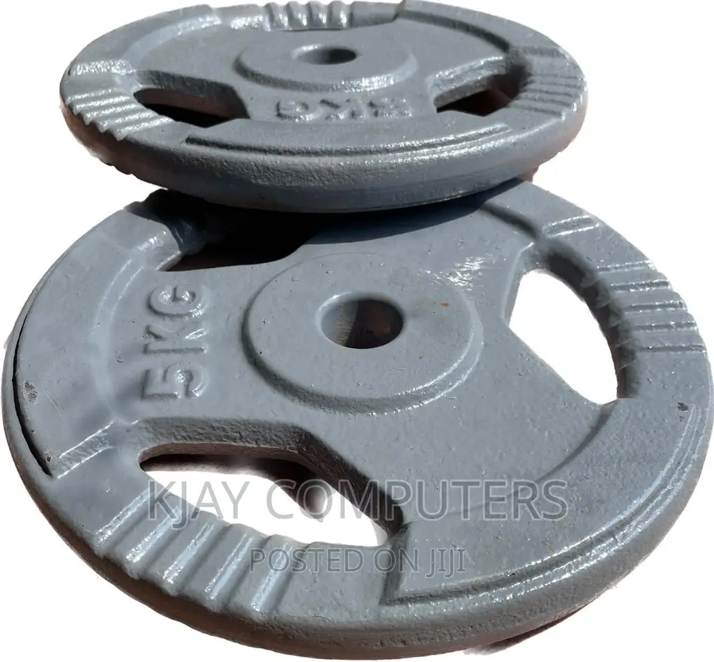 Pair of 5kg Cast Iron Weight Plate