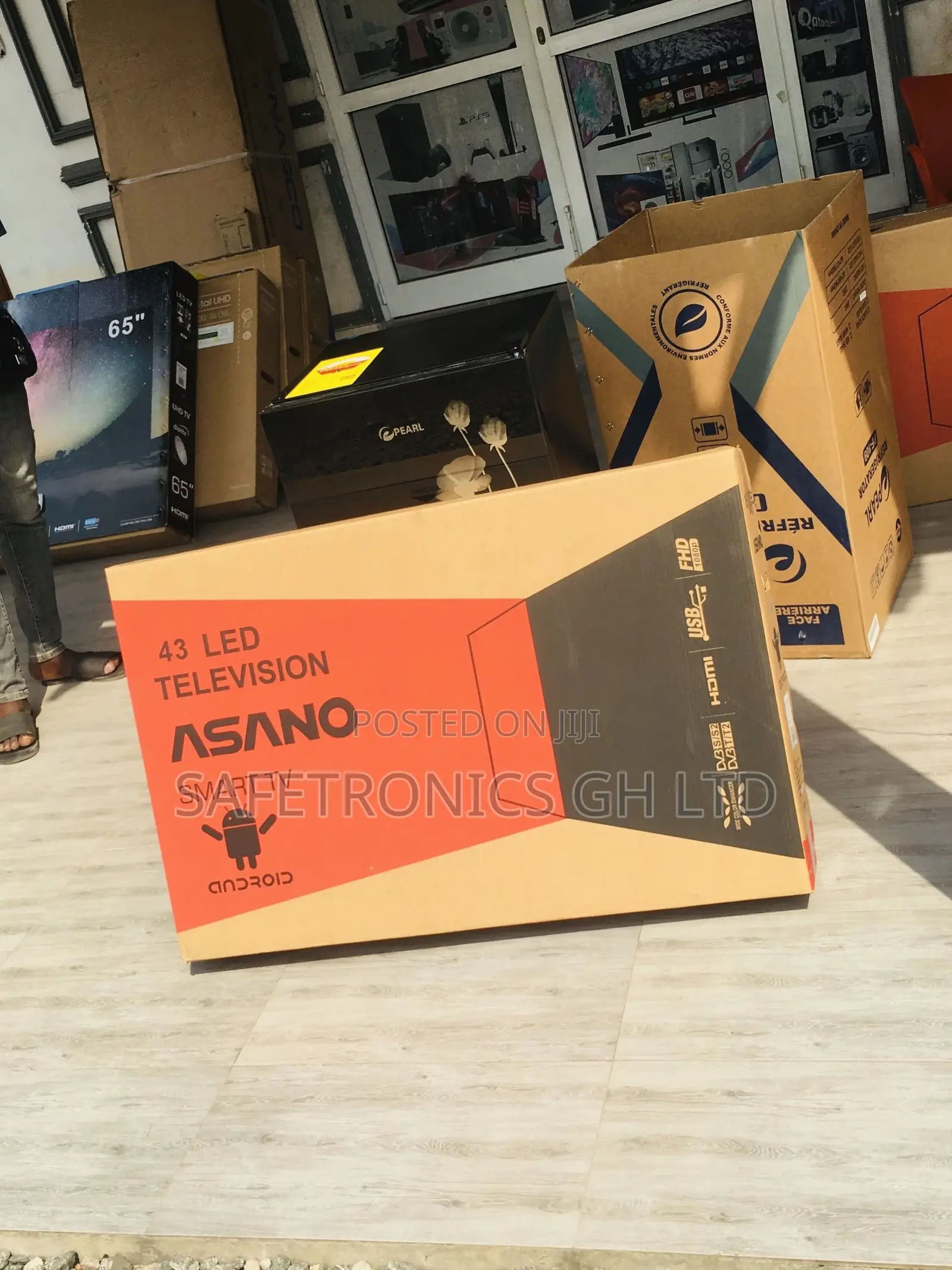 Smart Black Electric UHD Asano 43 Inches Glossy LED Tv