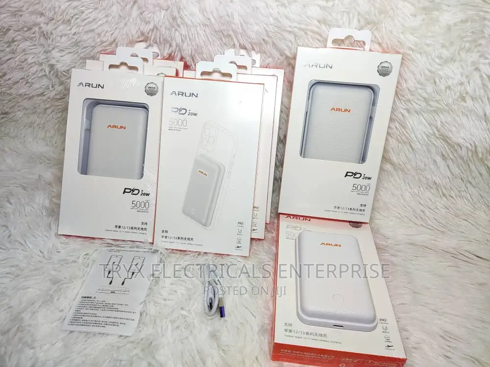 5,000mah Wireless Power Bank Arun - White