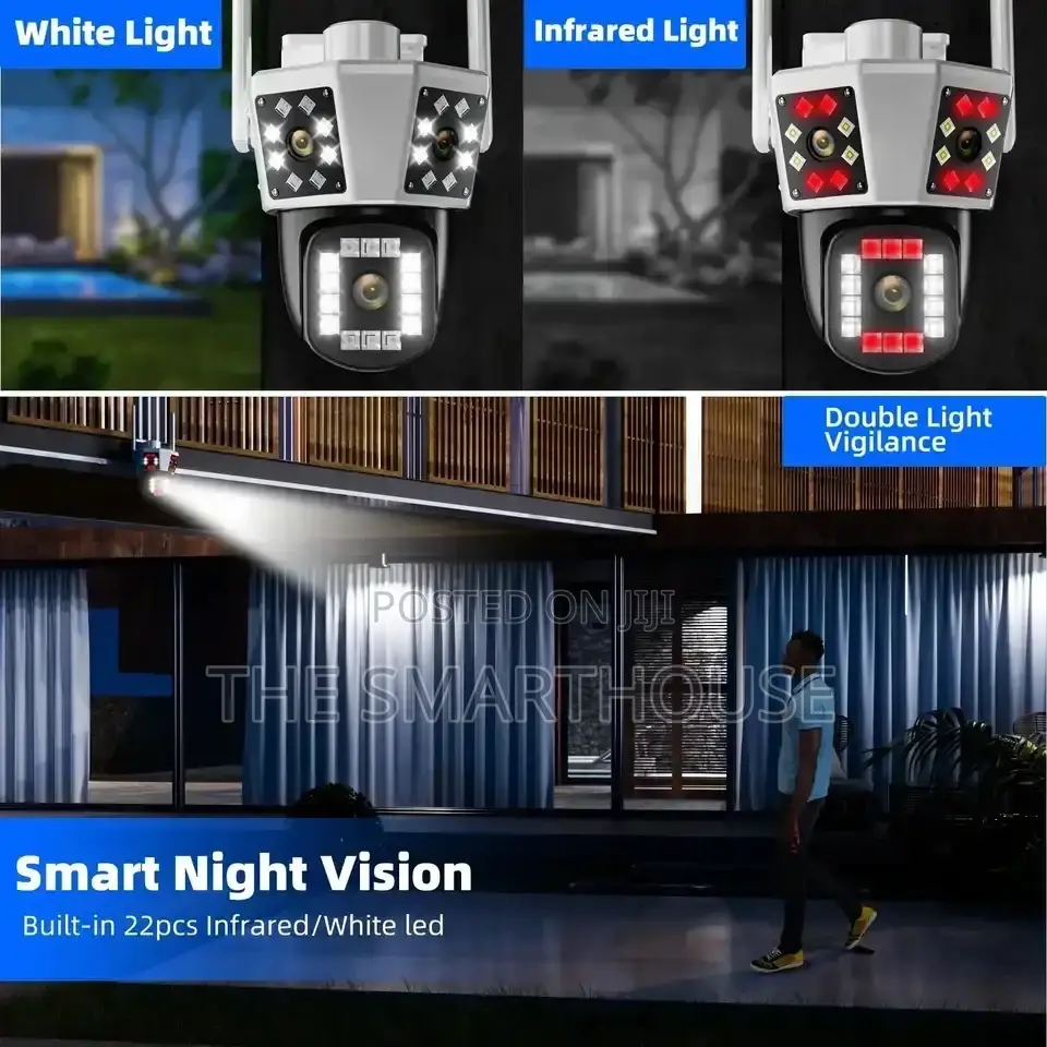 Smart Triple Lens CCTV Camera (Plus Free 128G Memory Card)