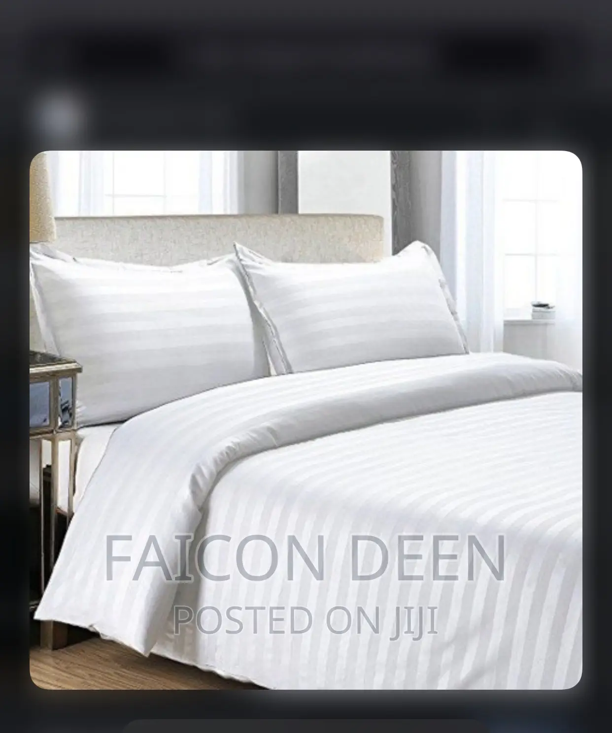 Stripped Thick Cotton Hotel White Bedsheet With Pillow Cases