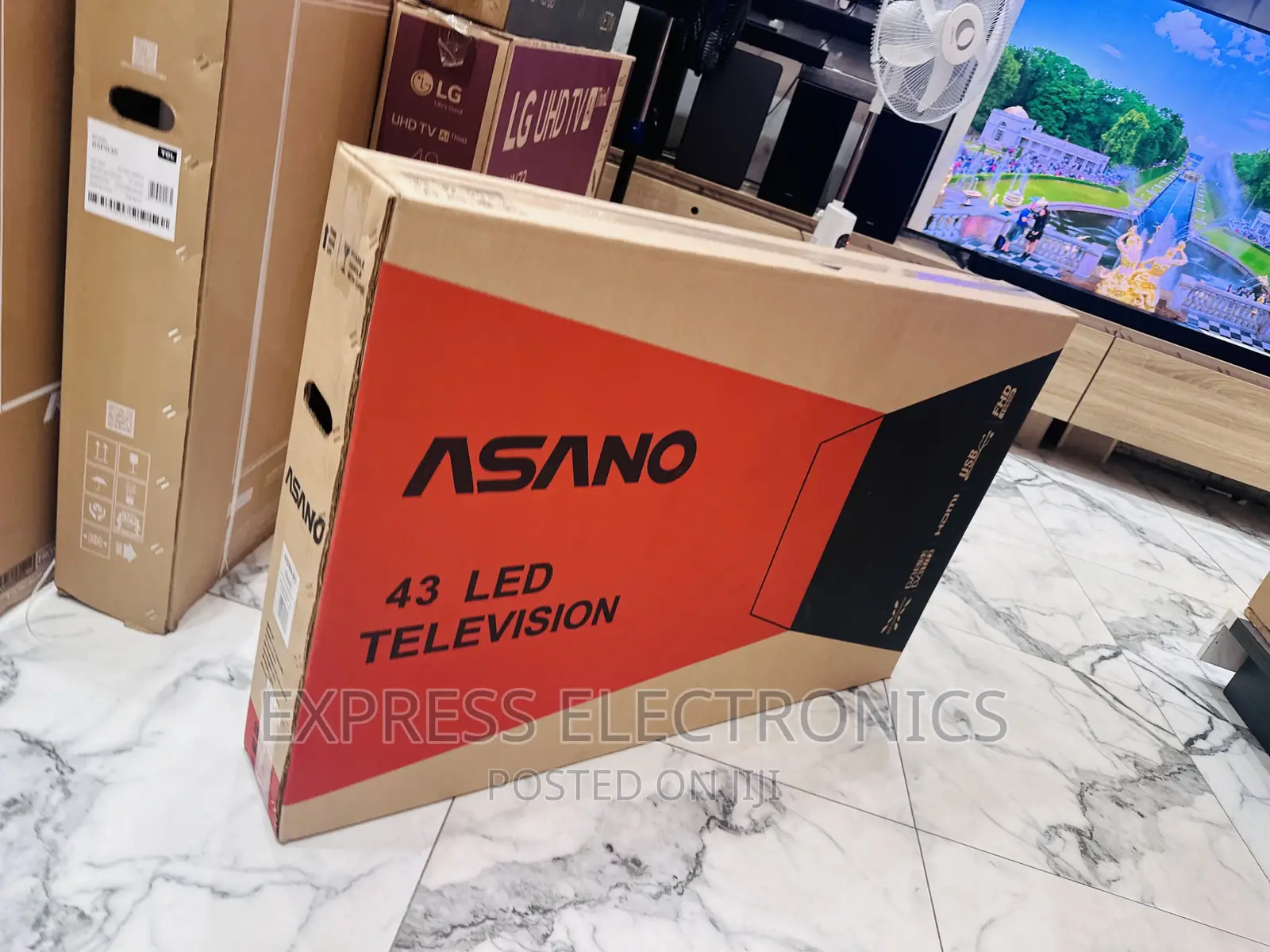 Asano Smart FHD 43” LED Tv Glossy Black Screen