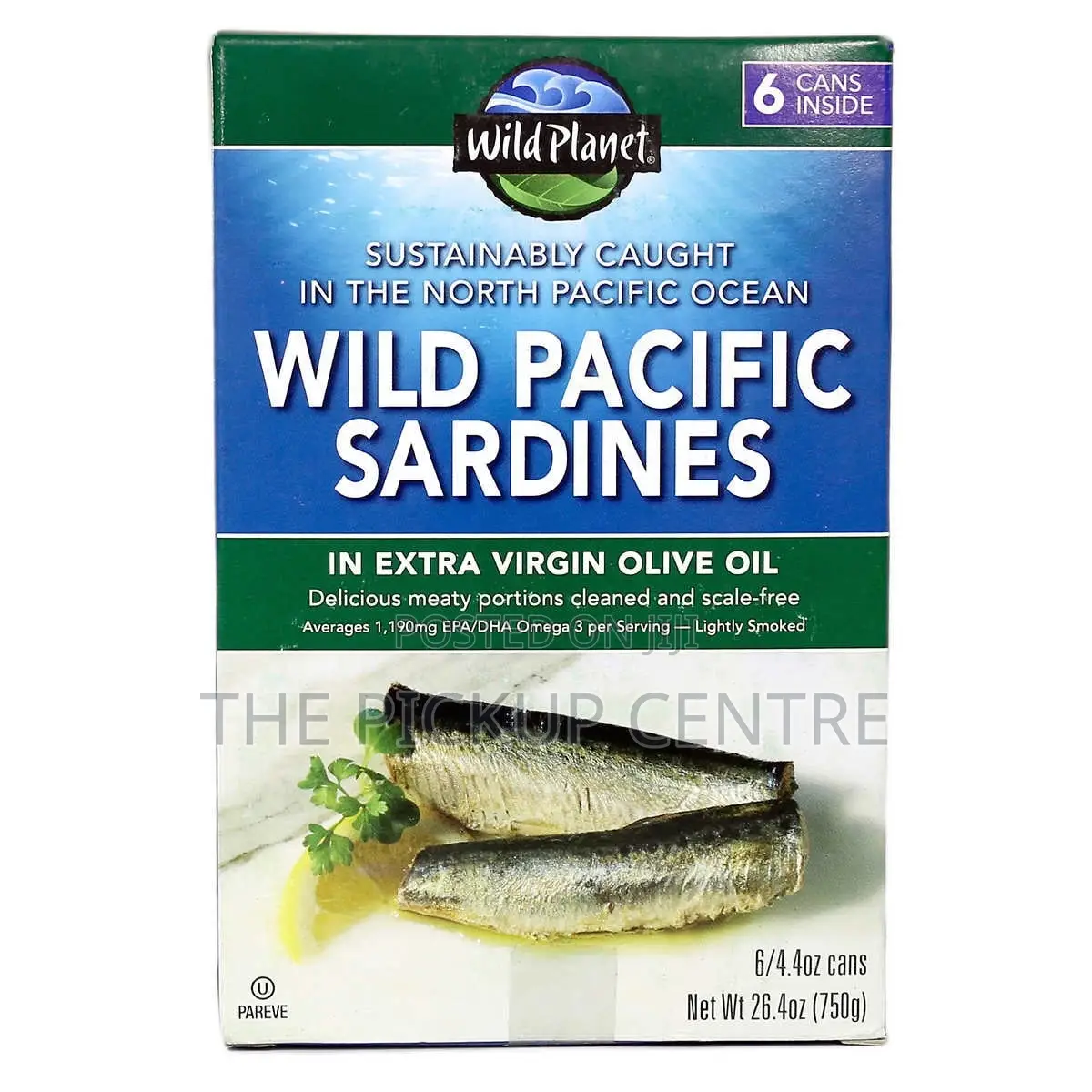 Wild Planet Wild Pacific Sardines-Extra Virgin Olive,6 Cans