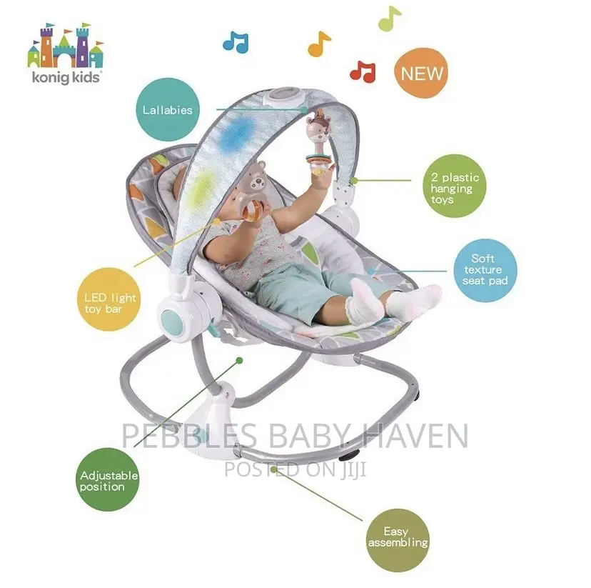 Koniq Kids Baby Bouncer With Lightup Toy Bar