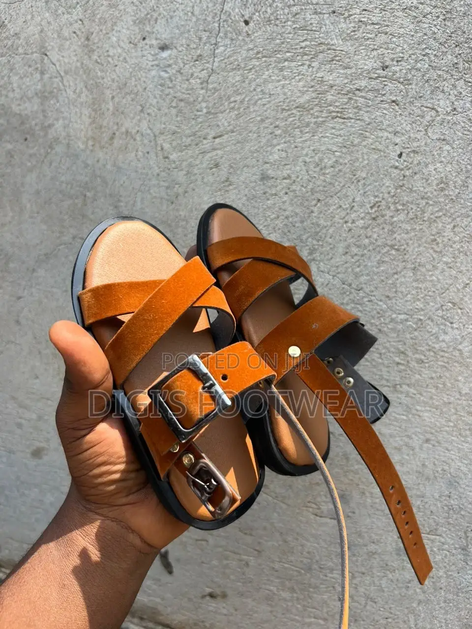 Brown Suede Kids Slippers