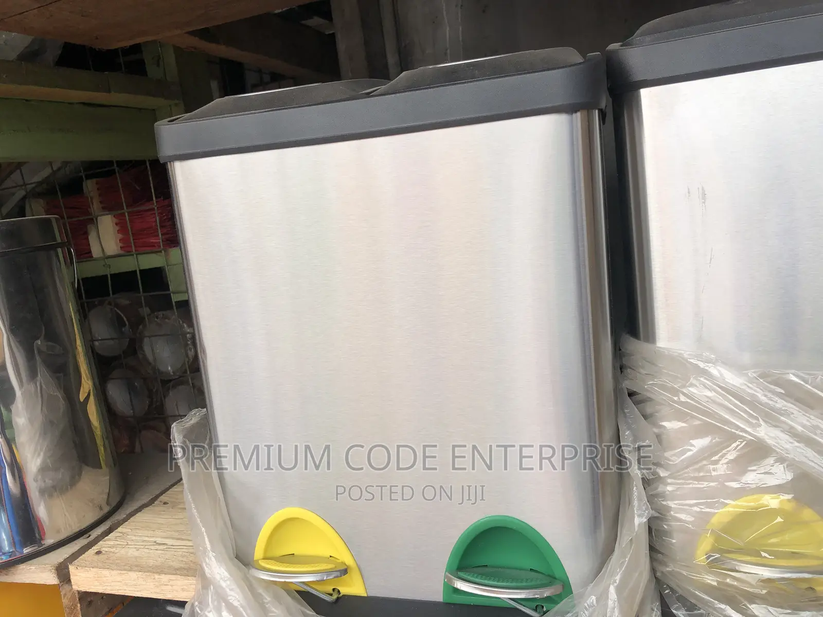 16 Liters Stainless Steel Double Pedal Bin