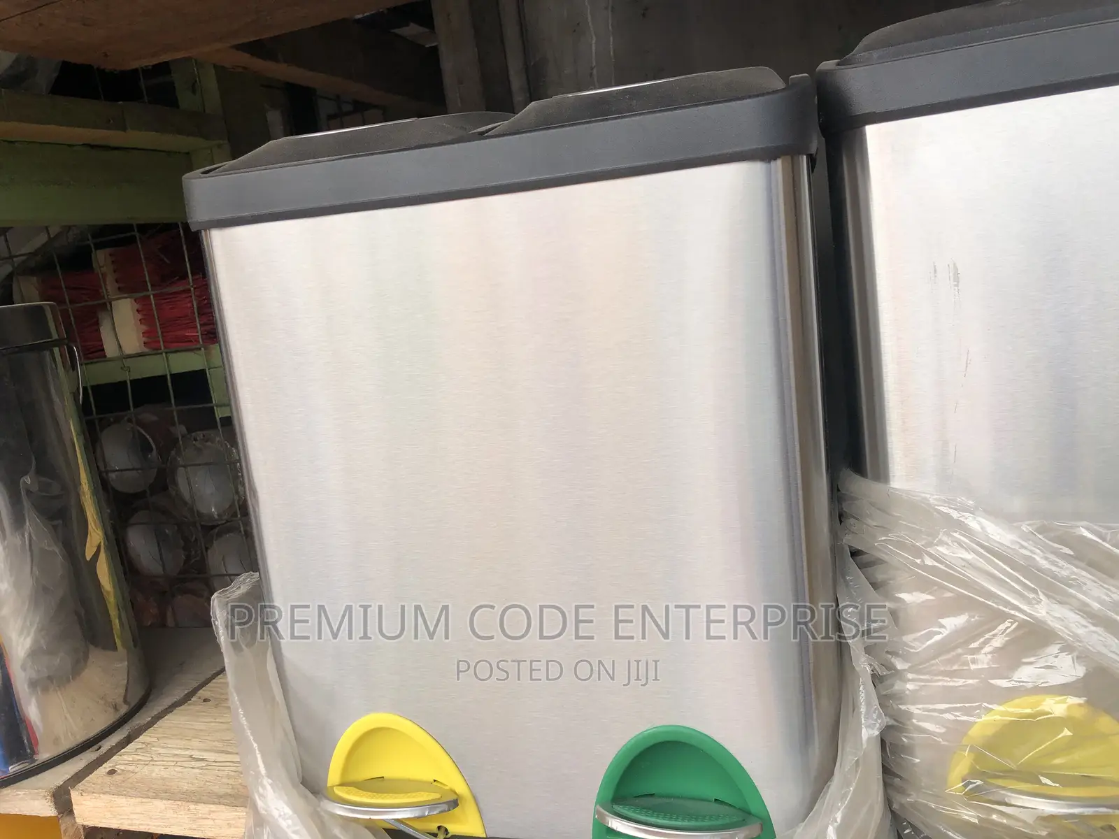16 Liters Stainless Steel Double Pedal Bin
