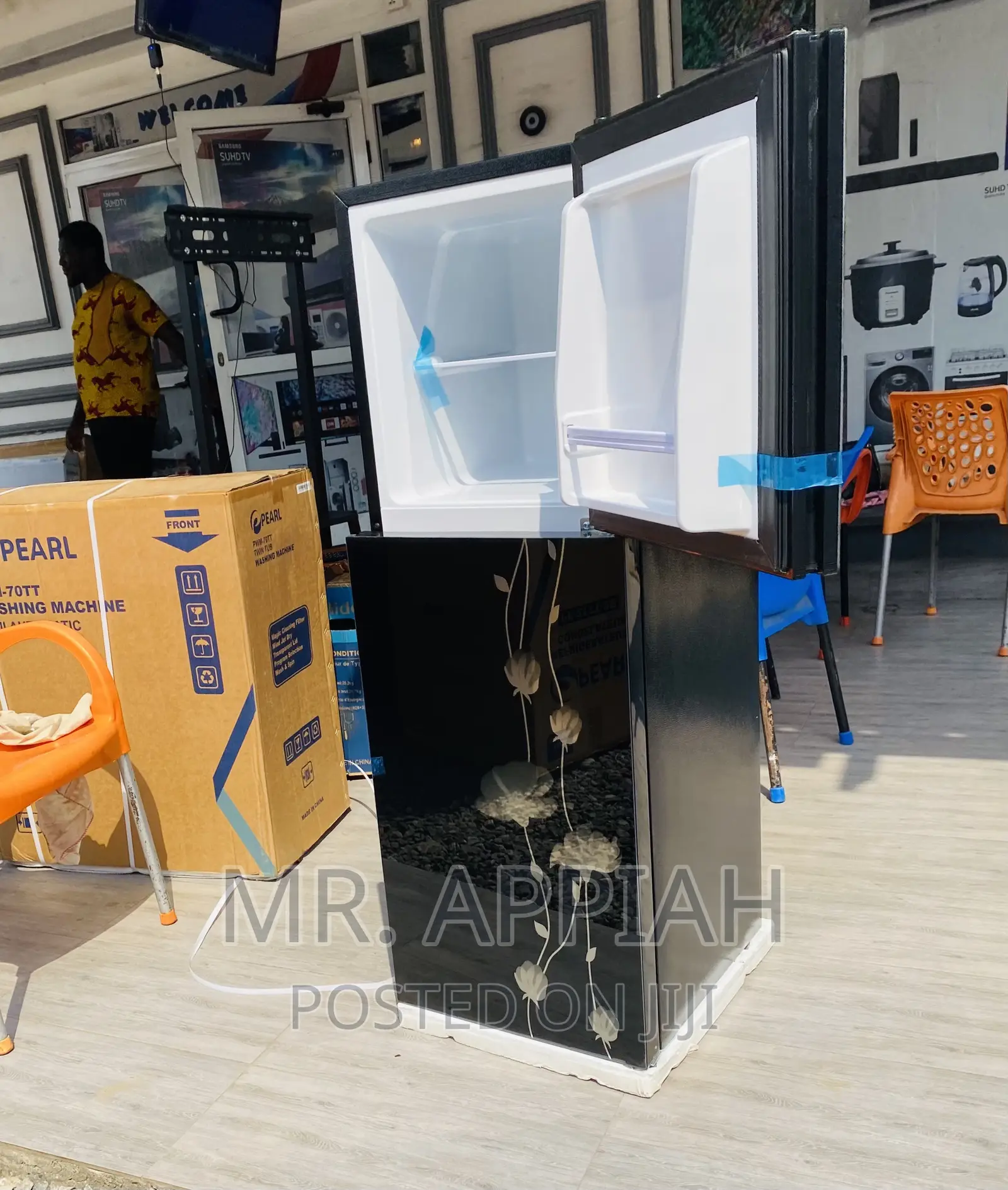 Extremely Cooling Pearl Pf 217t-2b 2 Door Fridge(Mirror) 