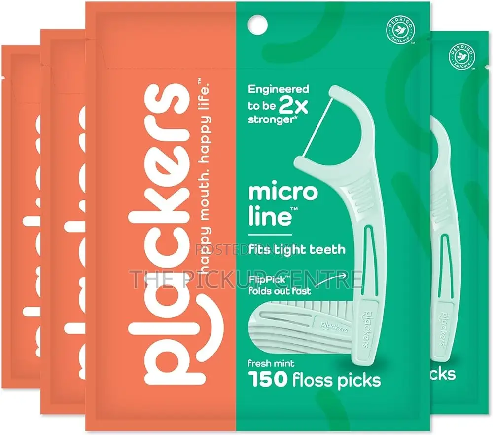 Plackers Micro Line Fits Tight Teeth Dental Floss Pick - 150 Count