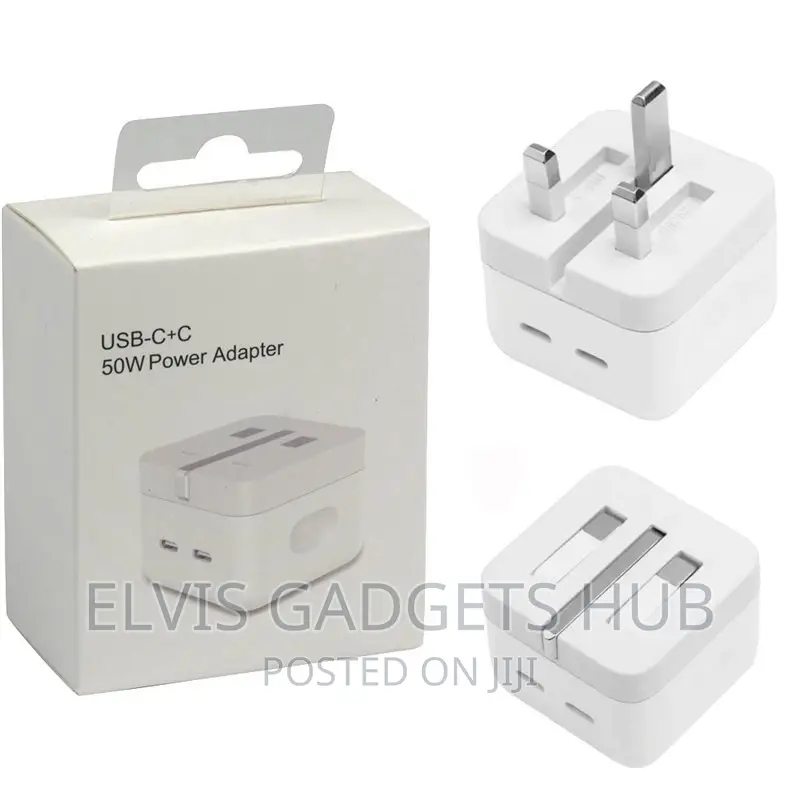 50W Dual USB-C Adapter