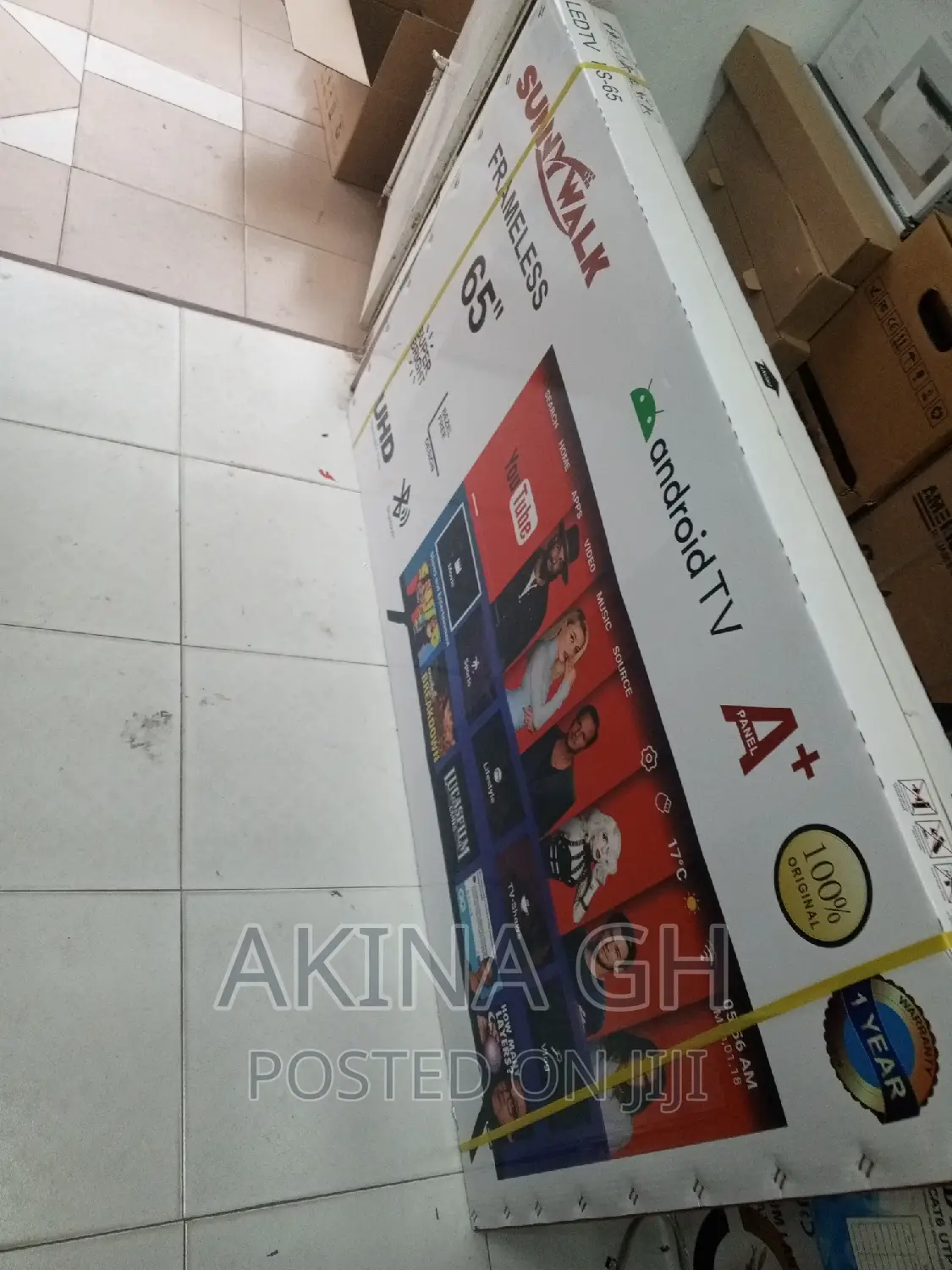 Sunny Walk 65 Inch Frameless Smart Android Tv