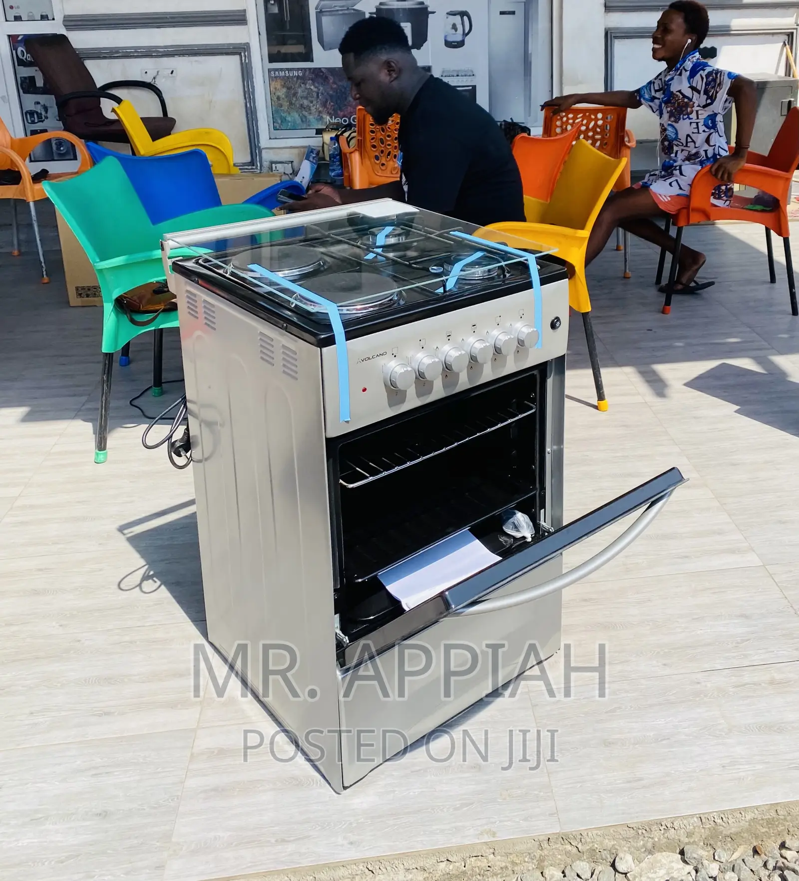 Stainless Steel Volcano50x50 2gas +2 Electric Burner,Silver