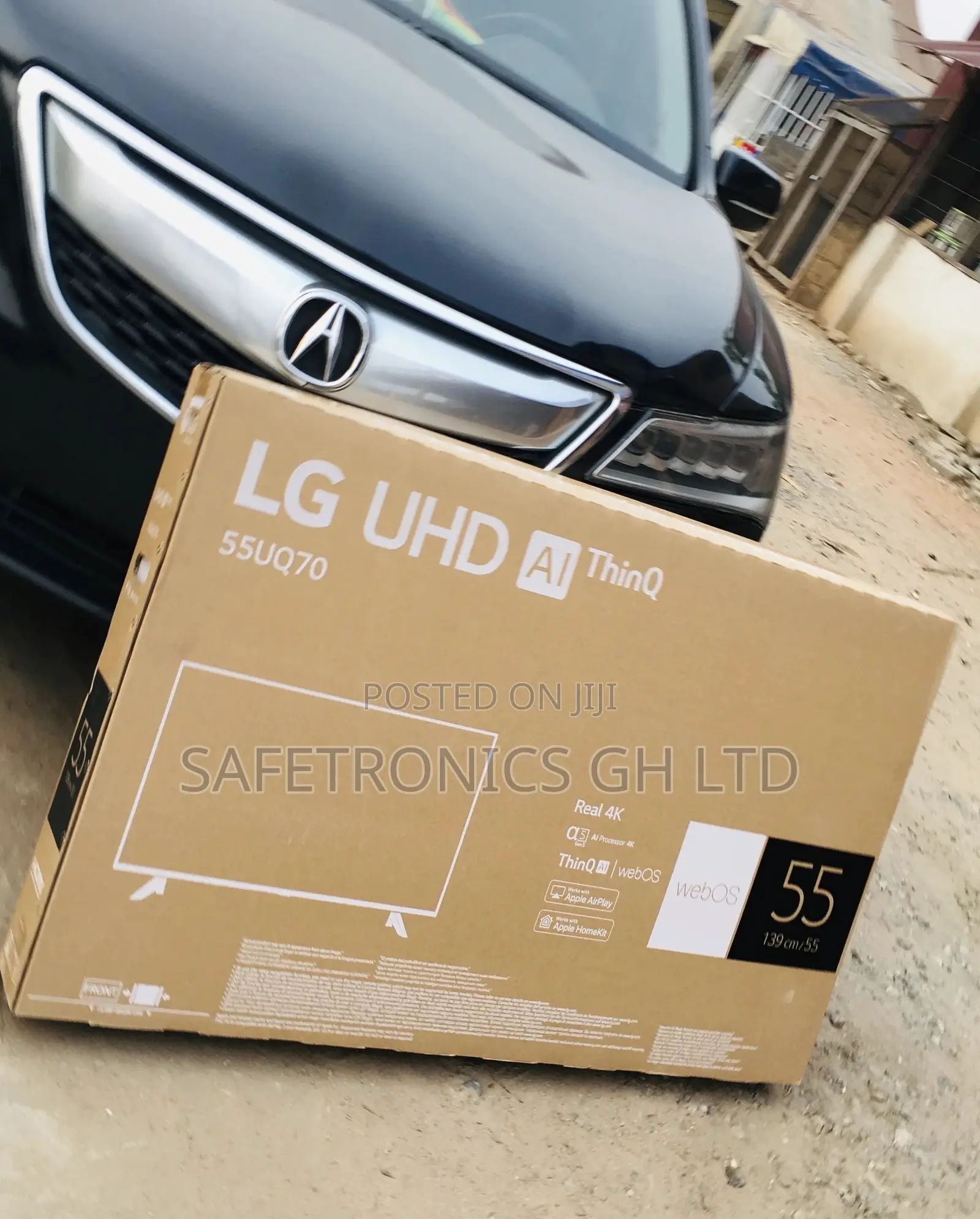 LED Black Smart Electric 55 Inches LG UHD UQ70 Glossy
