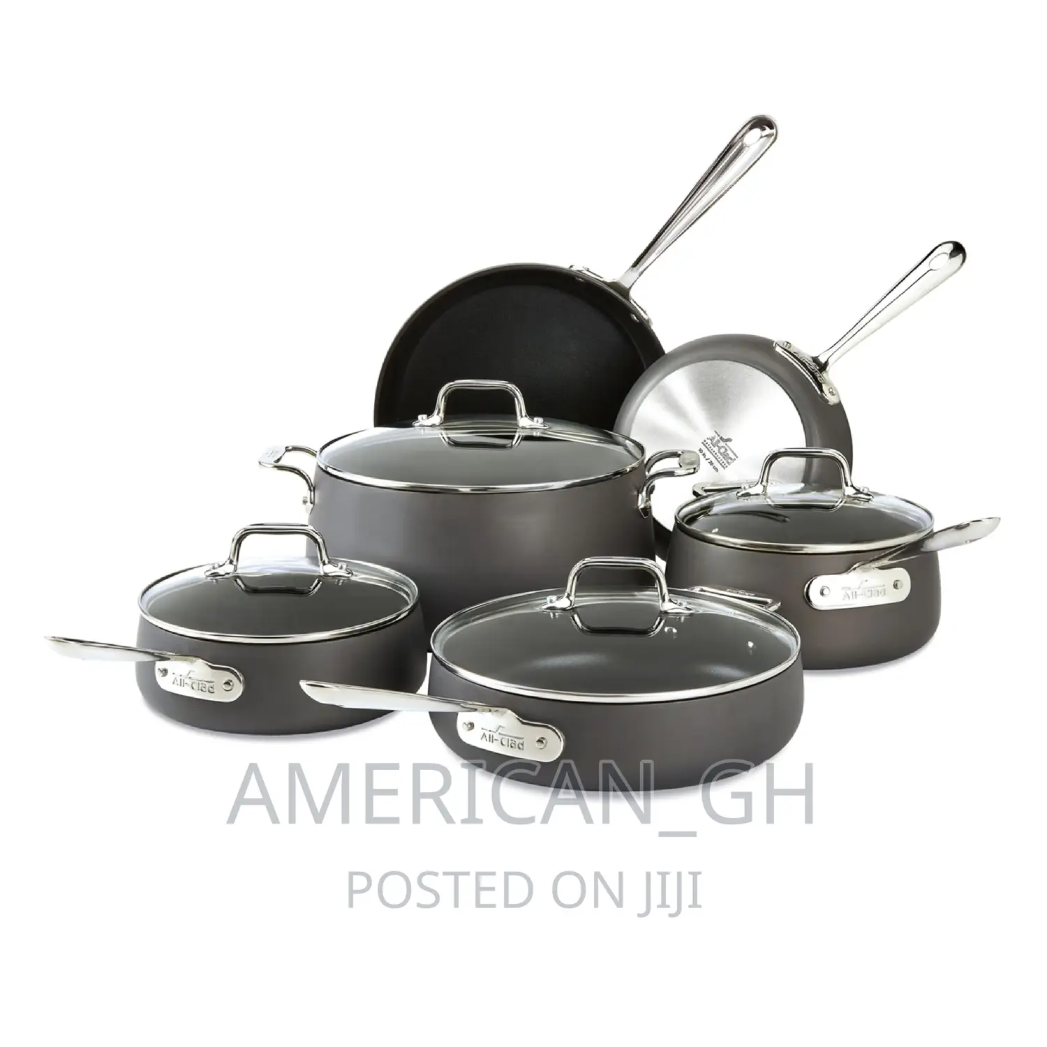 All-Clad HA1 Hard Anodized Nonstick Cookware Set 10 Piece