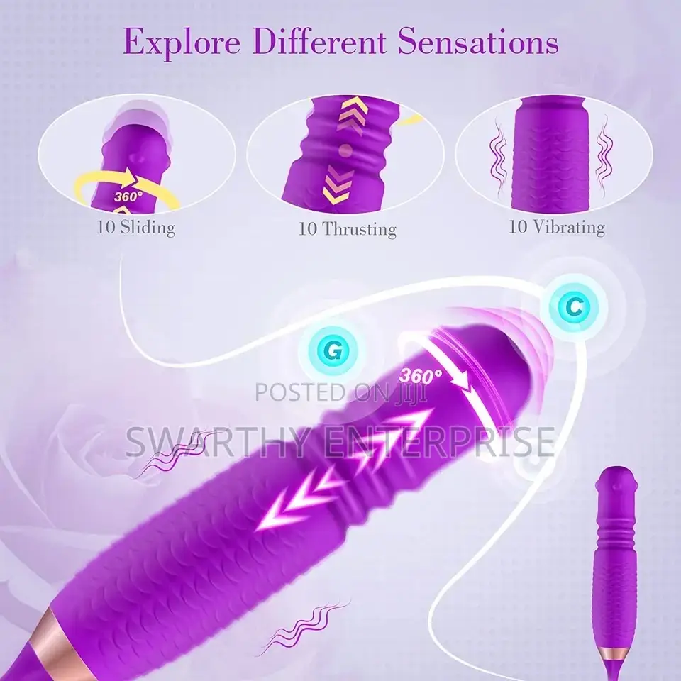 Tongue Licking Sucking Thrusting Rose Dildo Vibrator