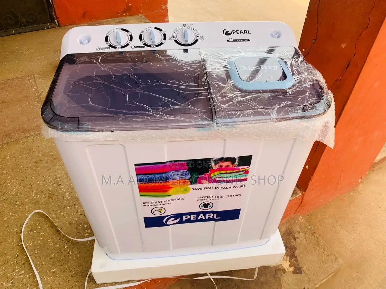 Lovely Pearl 7kg Twin Tap Electric Washing Machine.