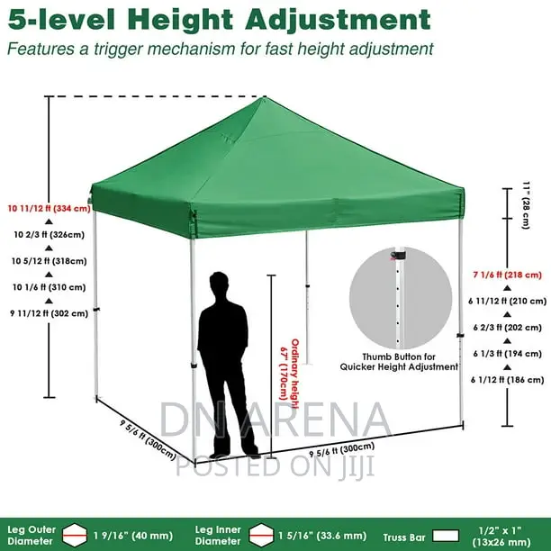 10ft by 10ft Foldable Canopy