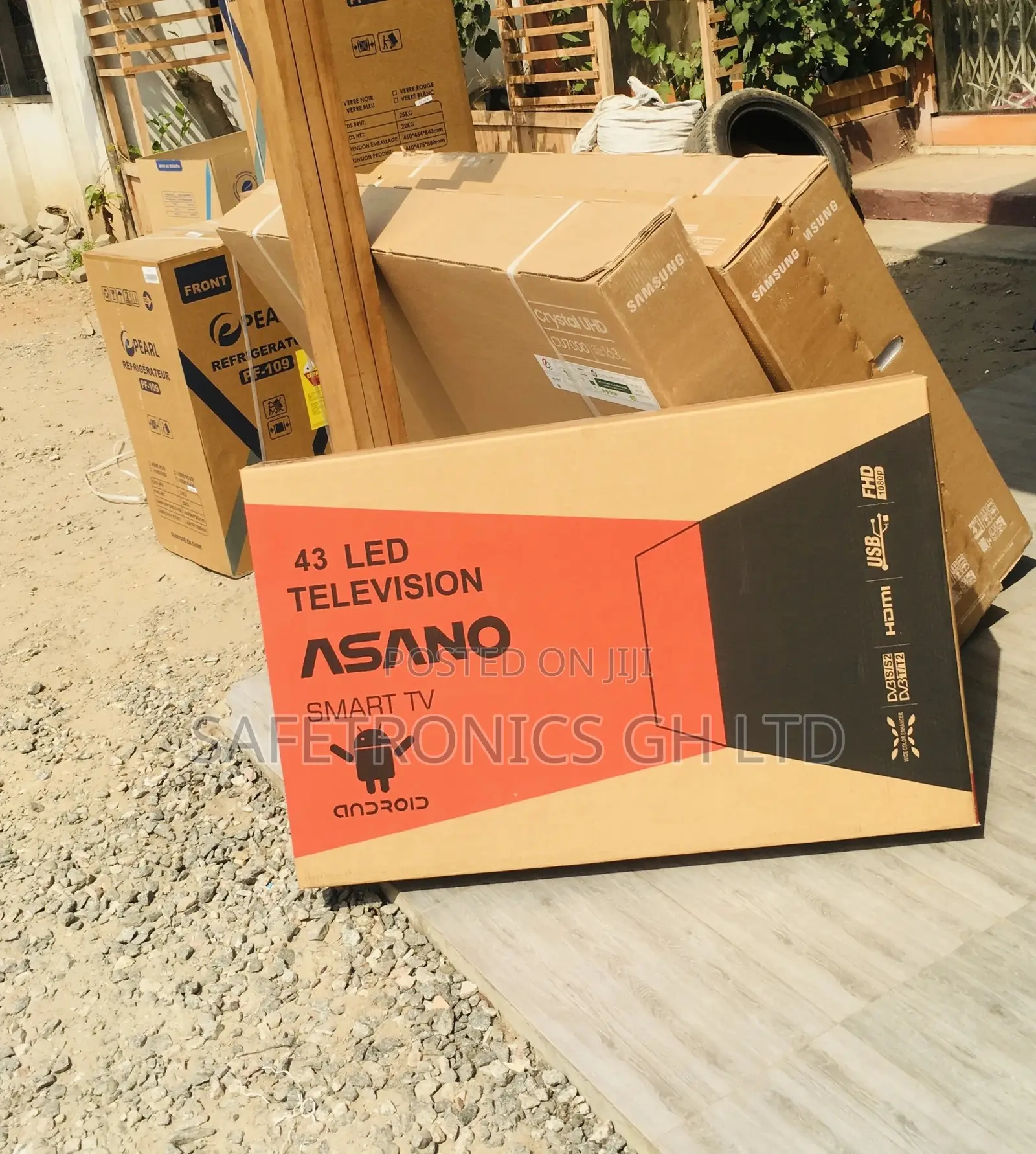 Glossy LED UHD Smart Electric 43 Inches Asano Black Tv