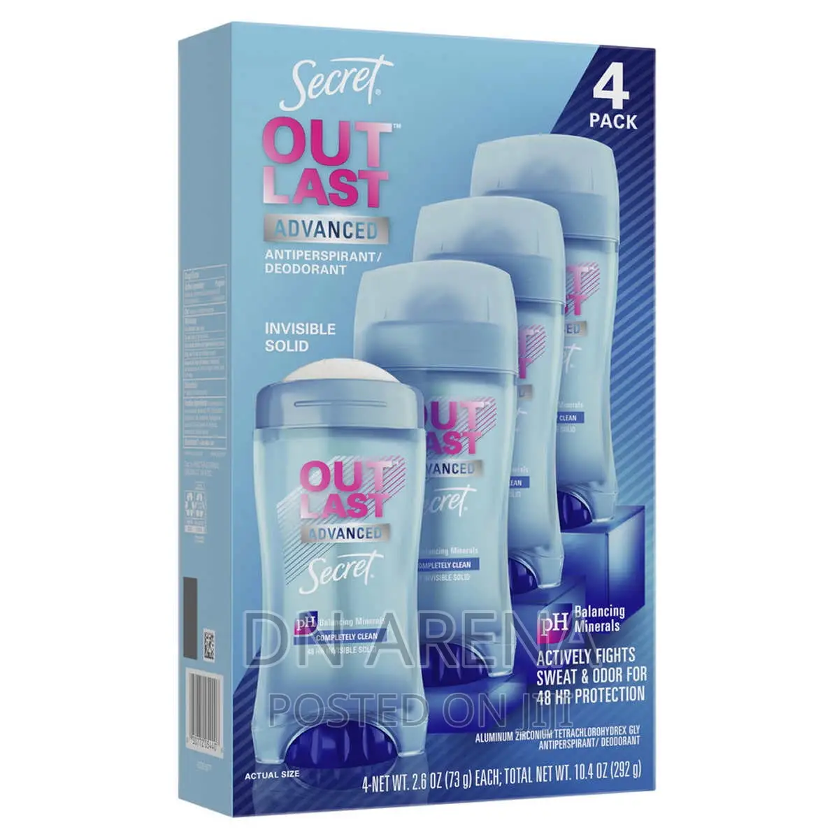 Secret Outlast Advanced Antiperspirantdeodorant 2.6 Oz, 4pc