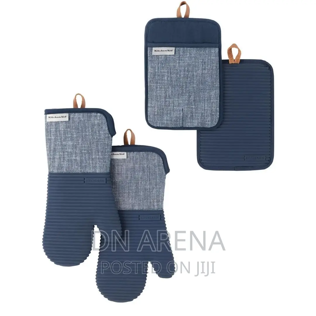 Kitchenaid Chambray 4-Piece Mitt Set