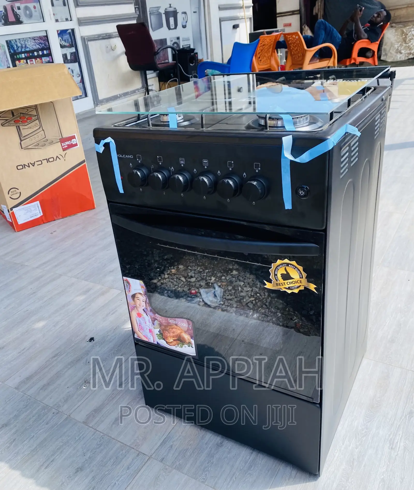 Purchase Volcano 50x50 3 Gas + 1 Electric Burner,Black.