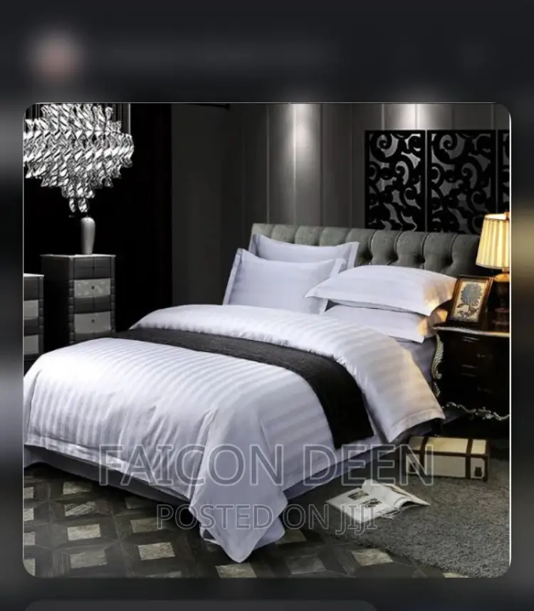 Luxurious Hotel Cotton Striped Heavy Duvet Set for Hotels