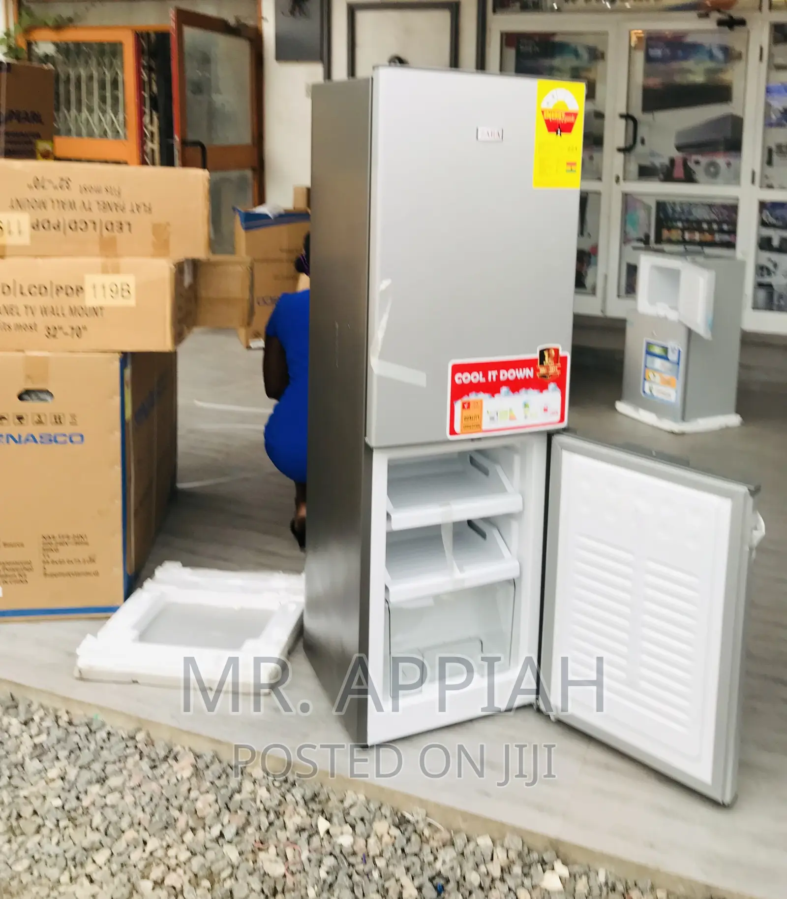 Zara 240bf Bottom Freezer Refrigerator,Gray.