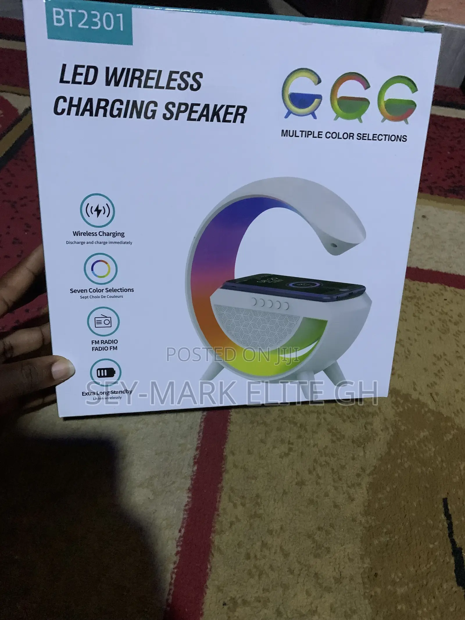 Led Wireless Charging Speaker With Bluetooth