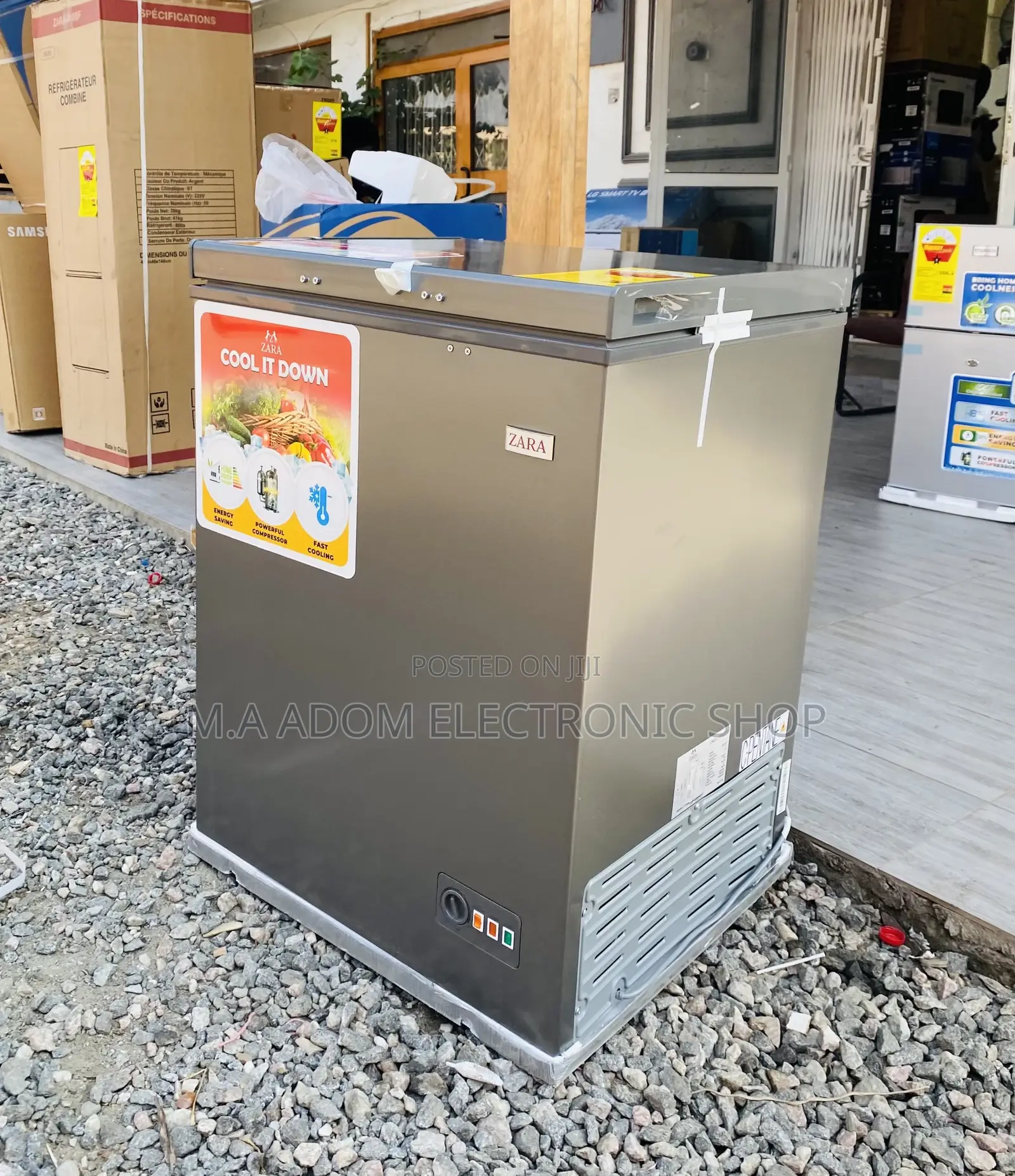 Anti-Rust Zara 260cf Single Door Electric Chest Freezer.