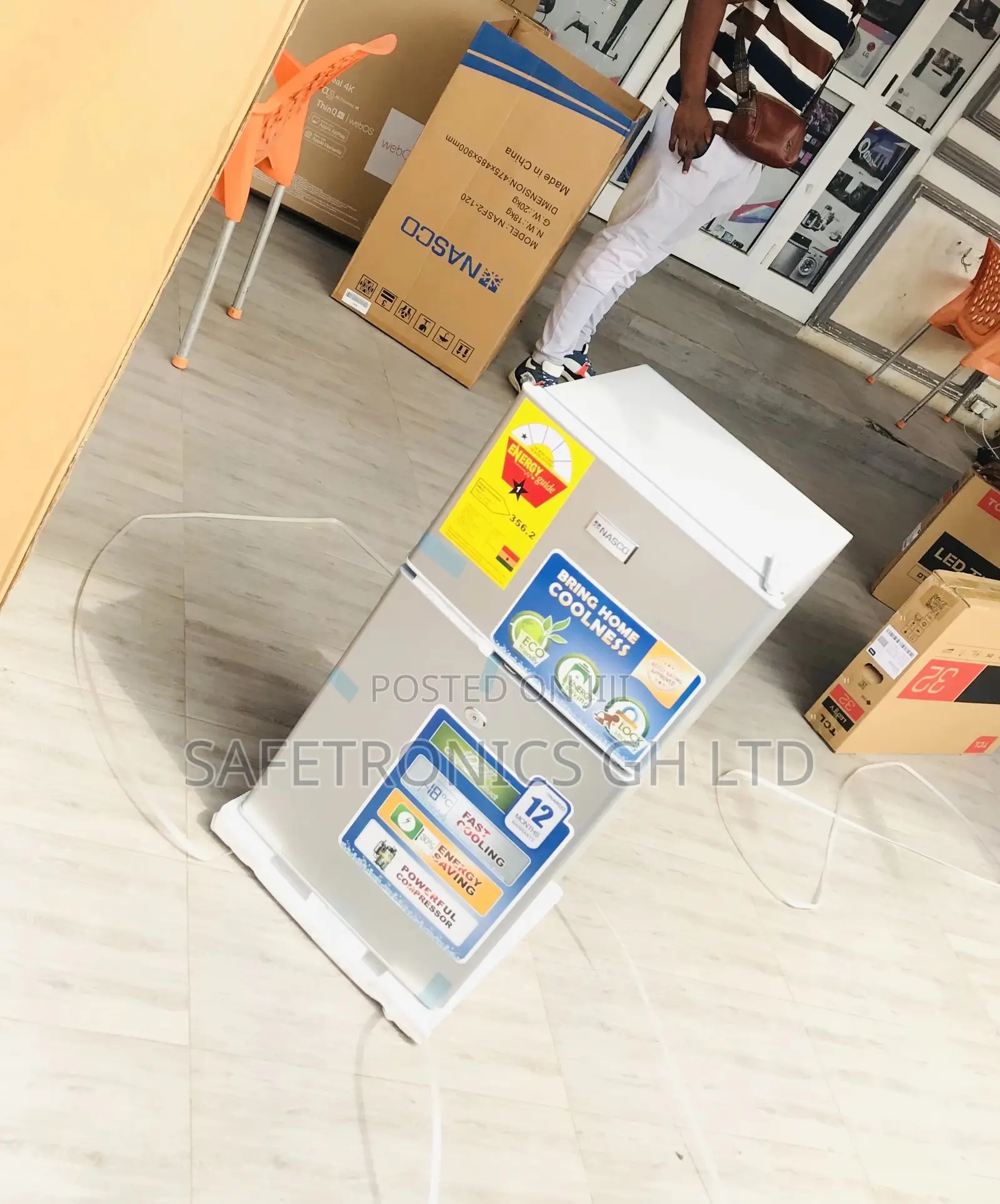 Topfreezer Nasco Nasf2-120 Gray Doubledoor Lastest Fridge
