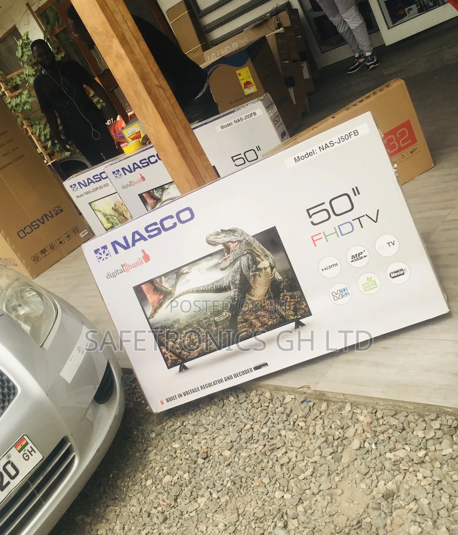 Full Hd Black Electric Nasco 50 Inch Digital LED Glossy Tv