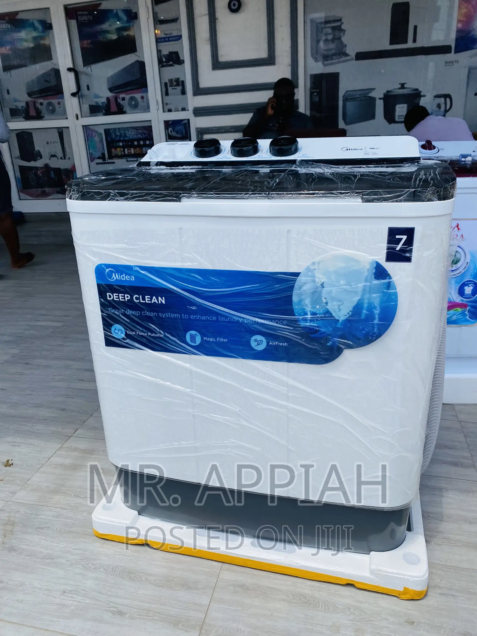 Well Design Midea 7kg Twin Tap Electric Washing Machine.