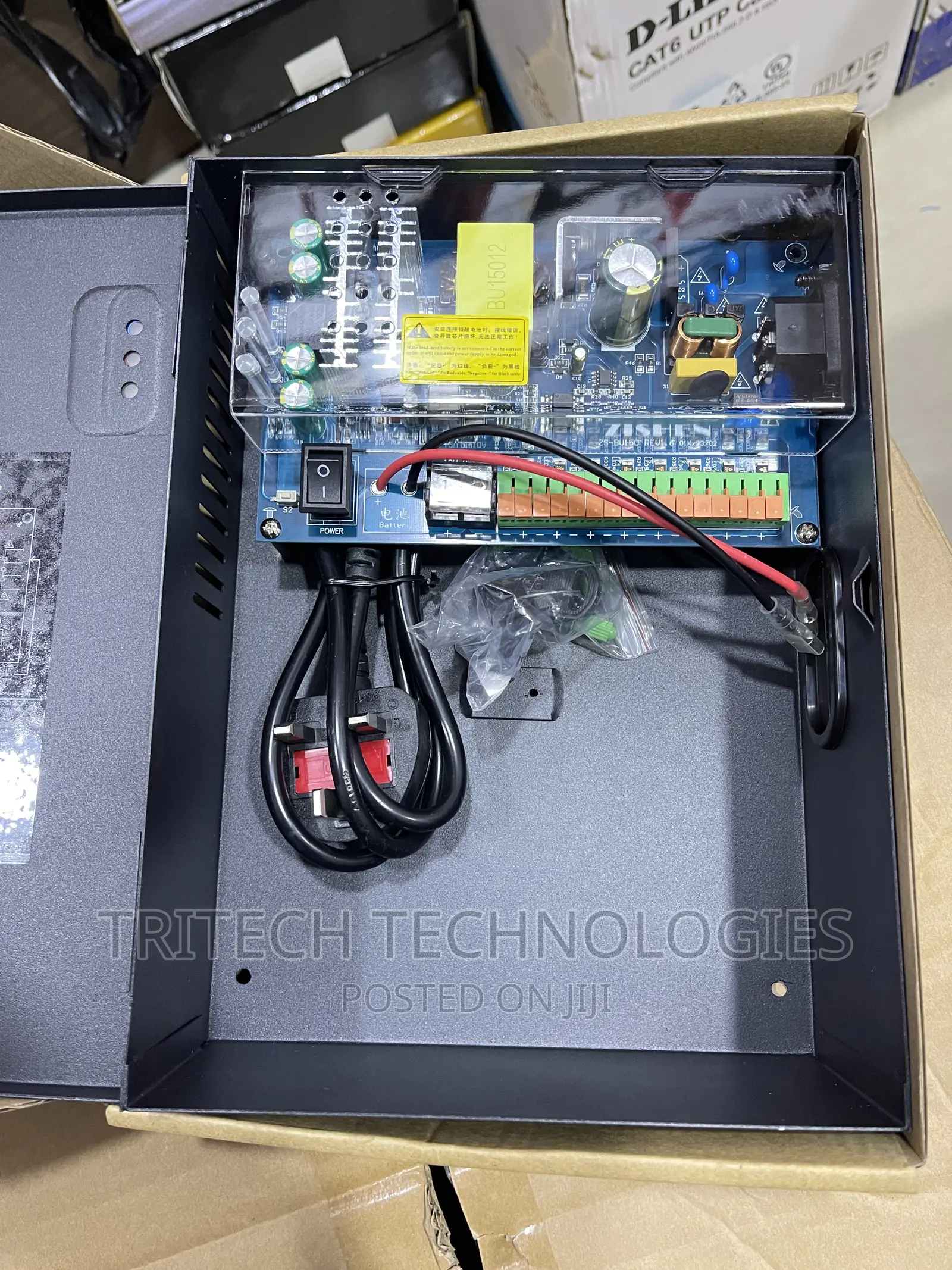Power Supply CCTV With Backup Battery 10amps And Powercable