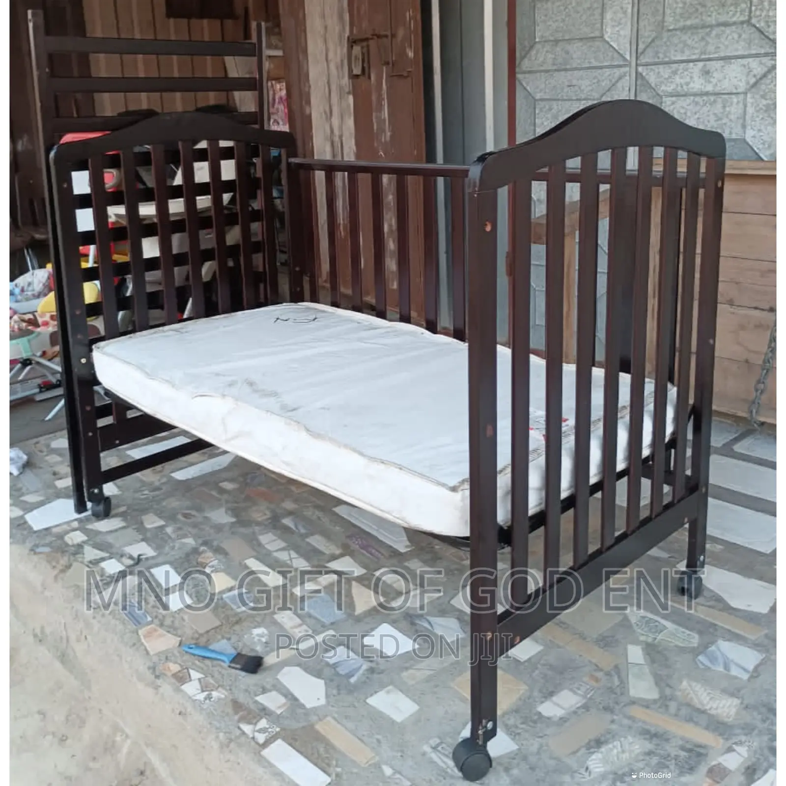 Wooden Cot With Mattress From U.S.