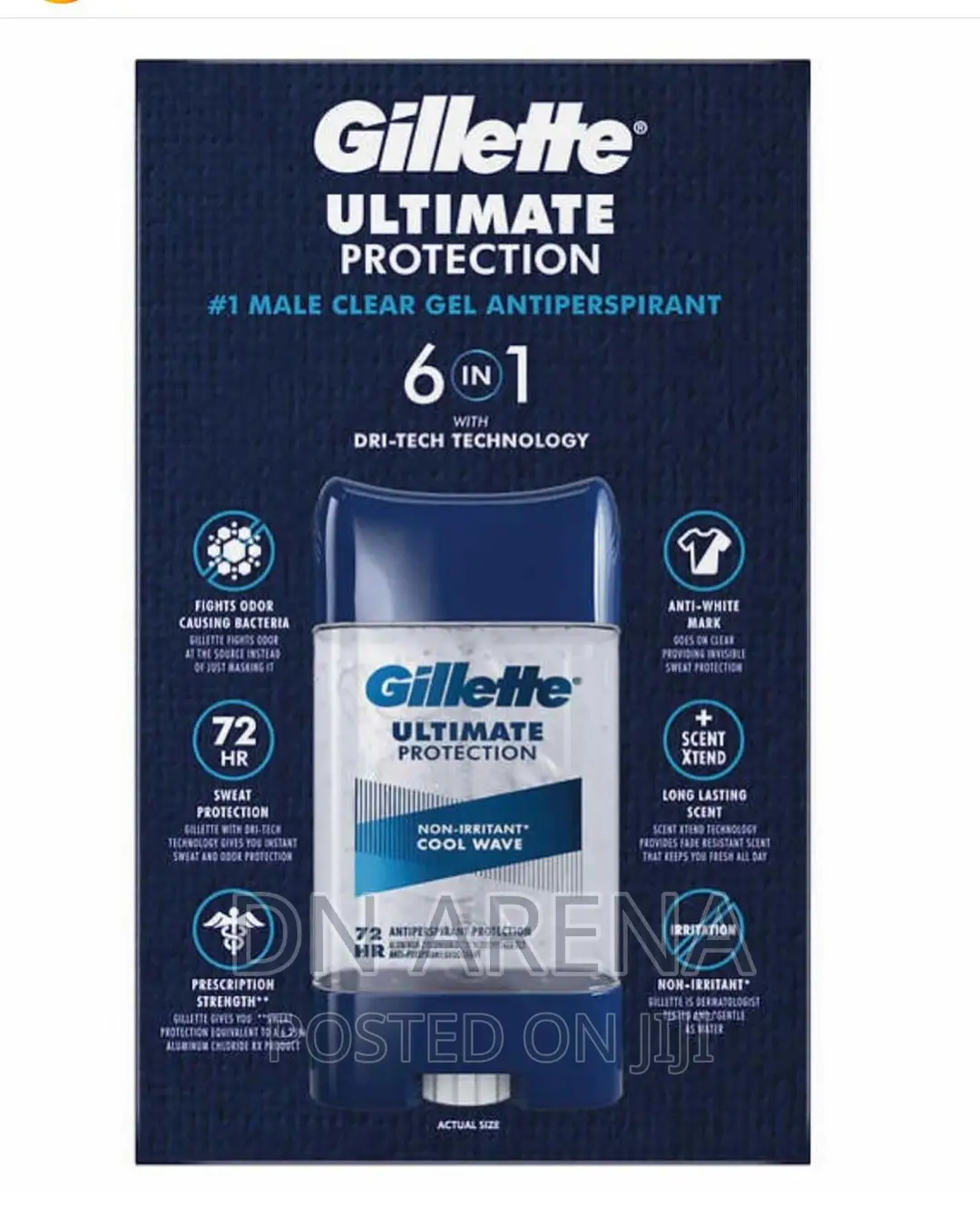 Gillette Ultimate Protection6-in-1antiperspirant,3.8oz 5pack