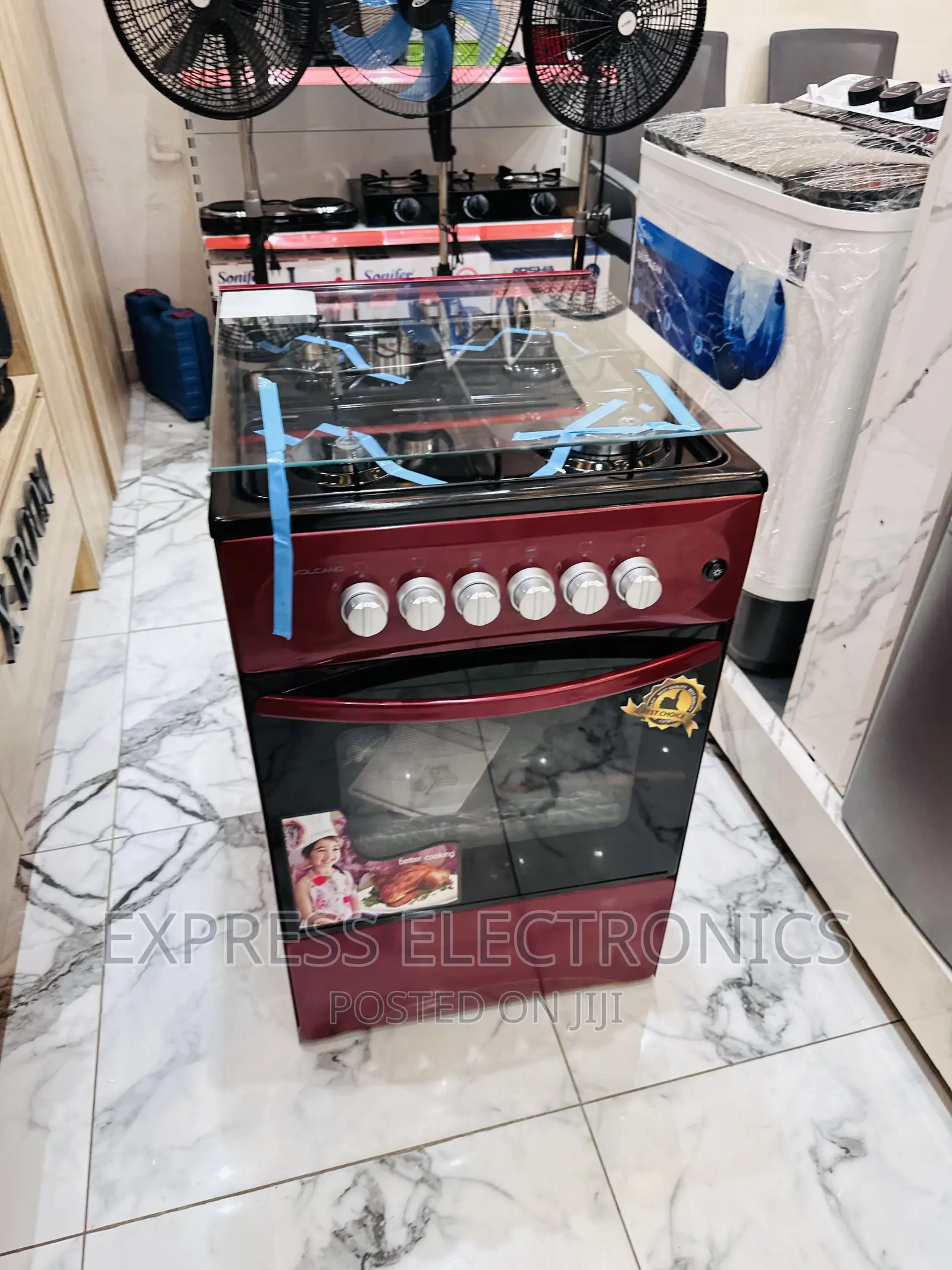 Very Cool  Red Gas Cooker Oven 4burner 50/50
