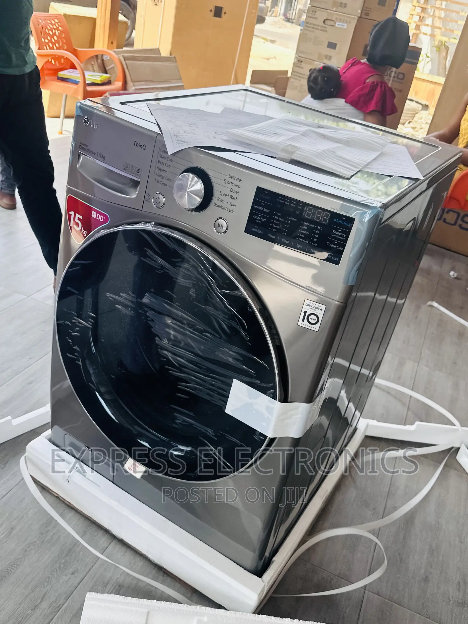 Grey Color Washing ___ Machine F0L9DGP2S 15kg Lg Frontload